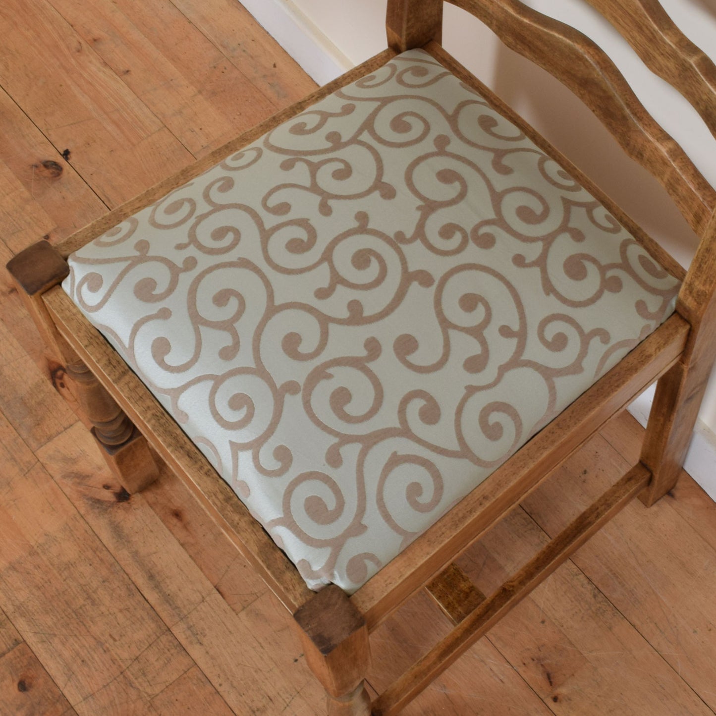 Restored Oak Table and Six Chairs