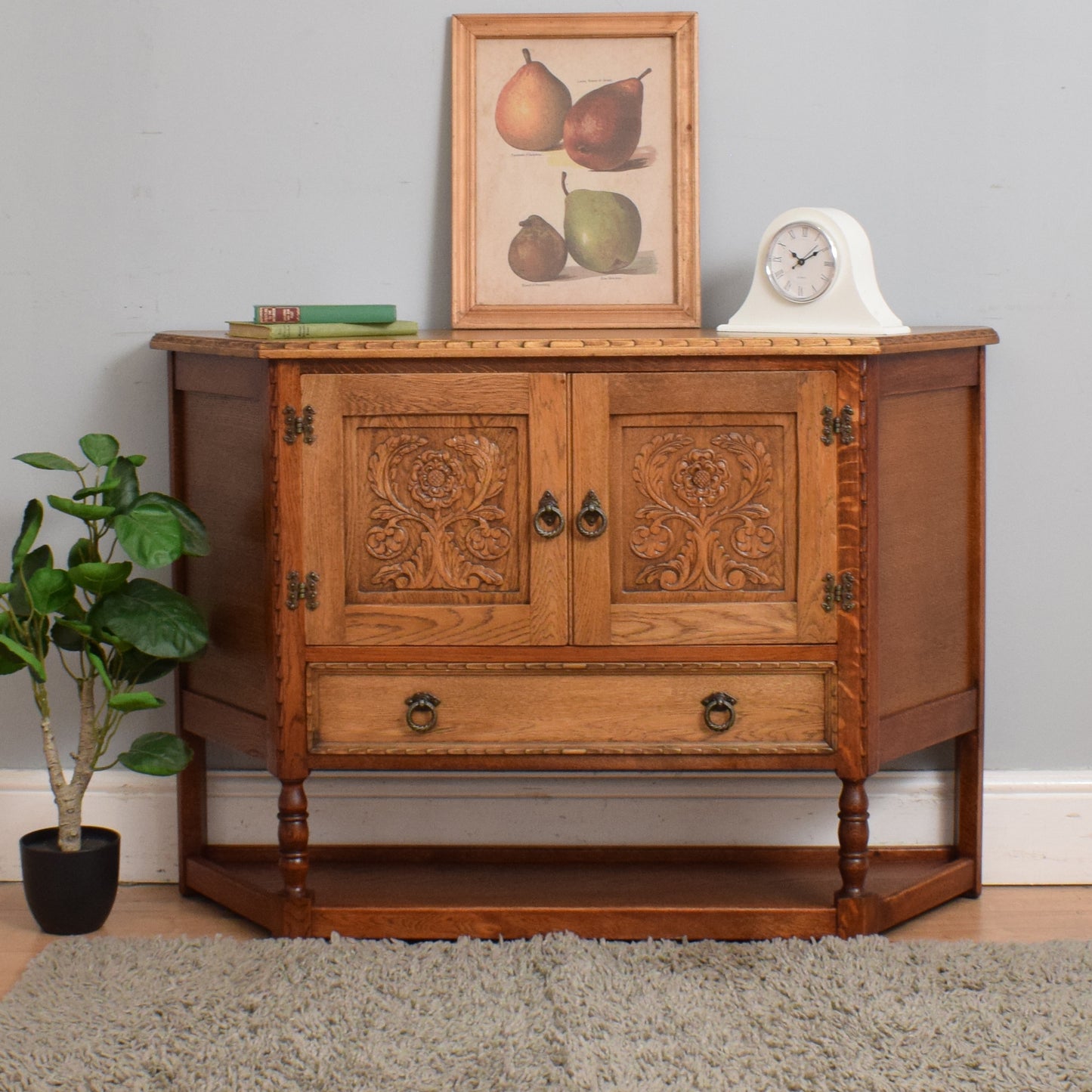 Restored Oak Hall Table