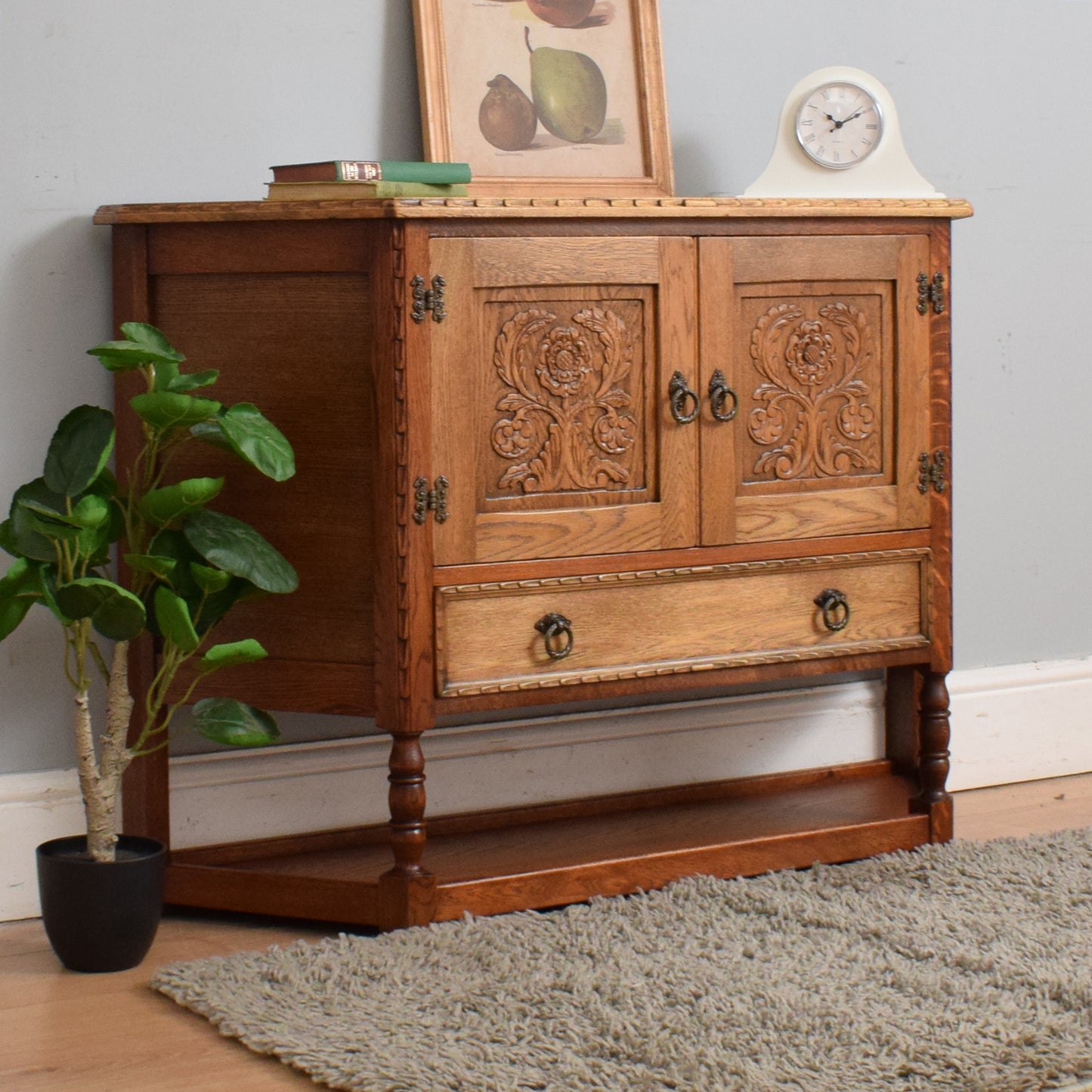 Restored Oak Hall Table
