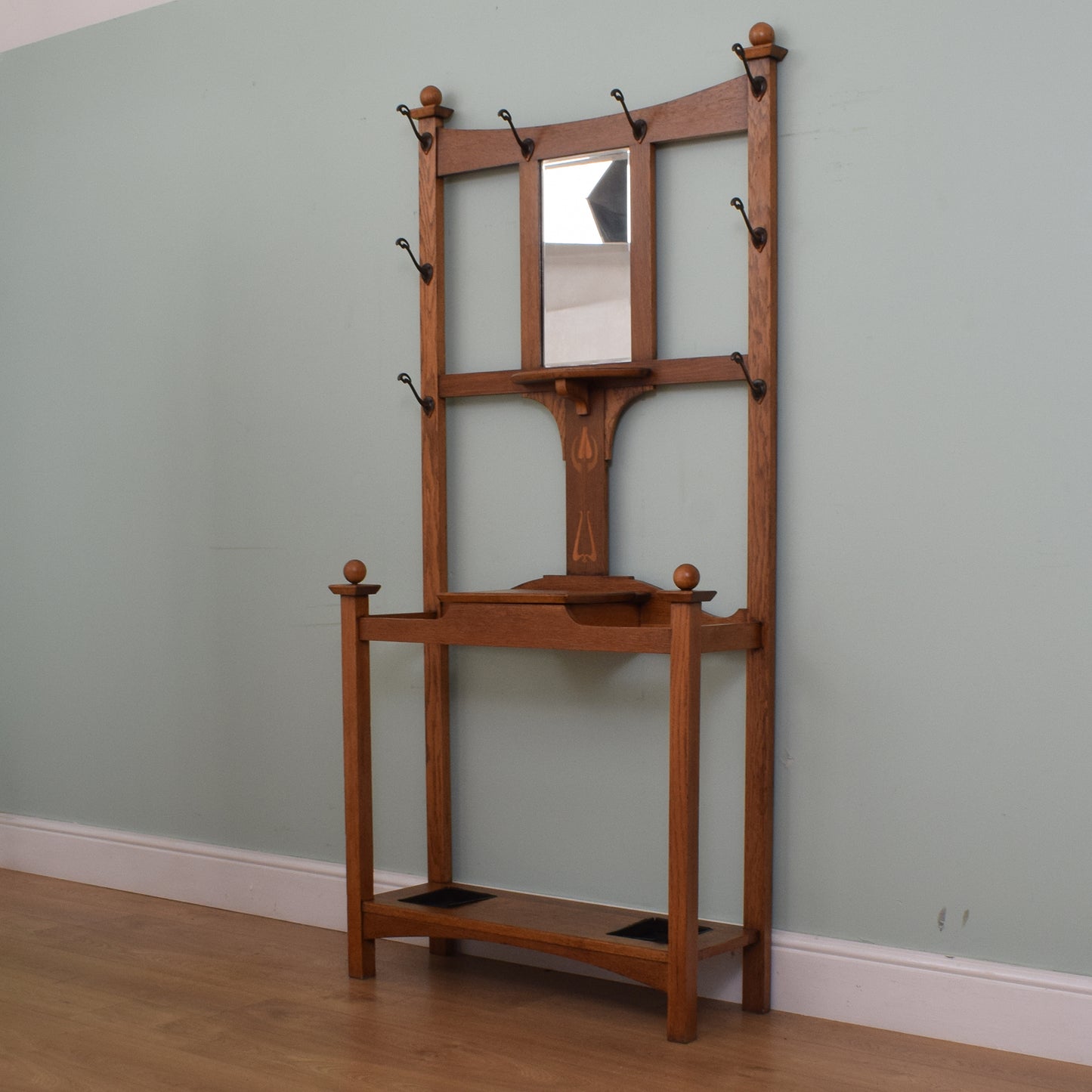 Restored Oak Hall Stand