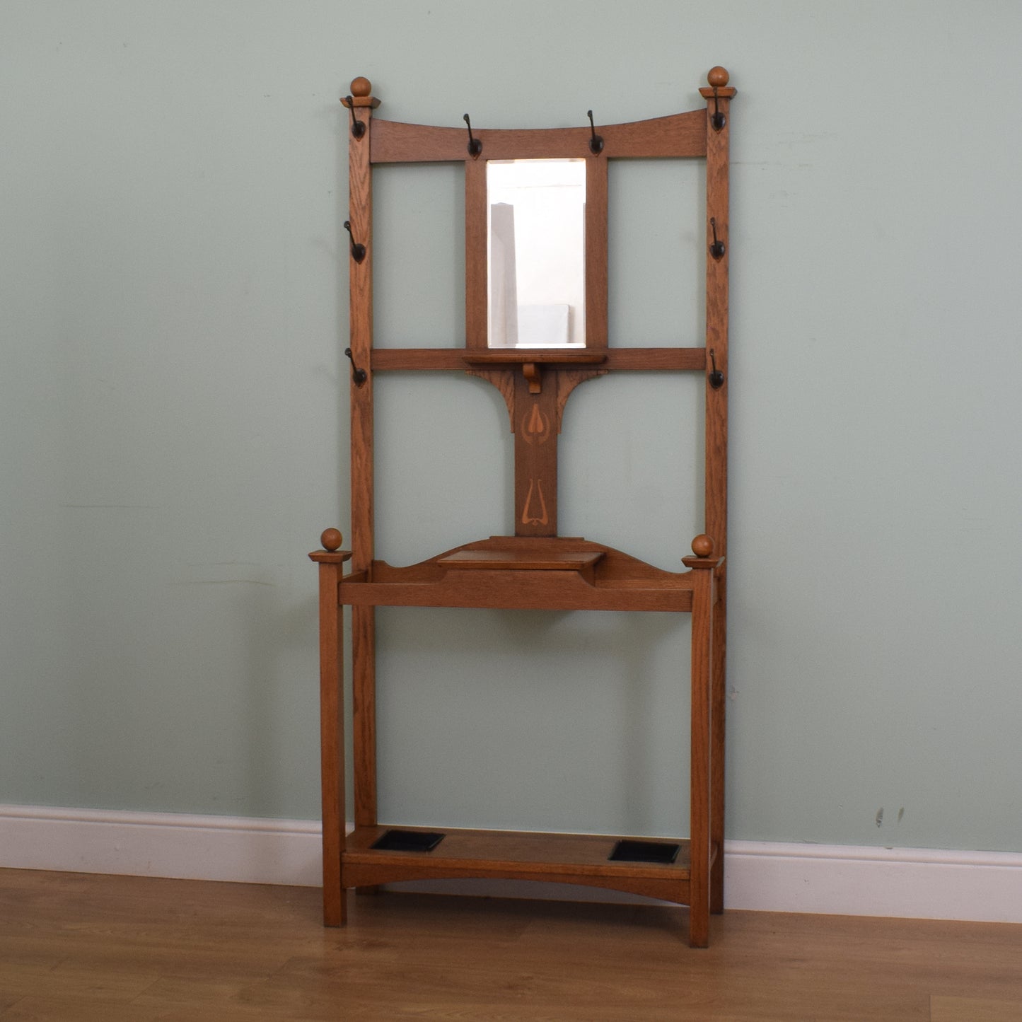 Restored Oak Hall Stand