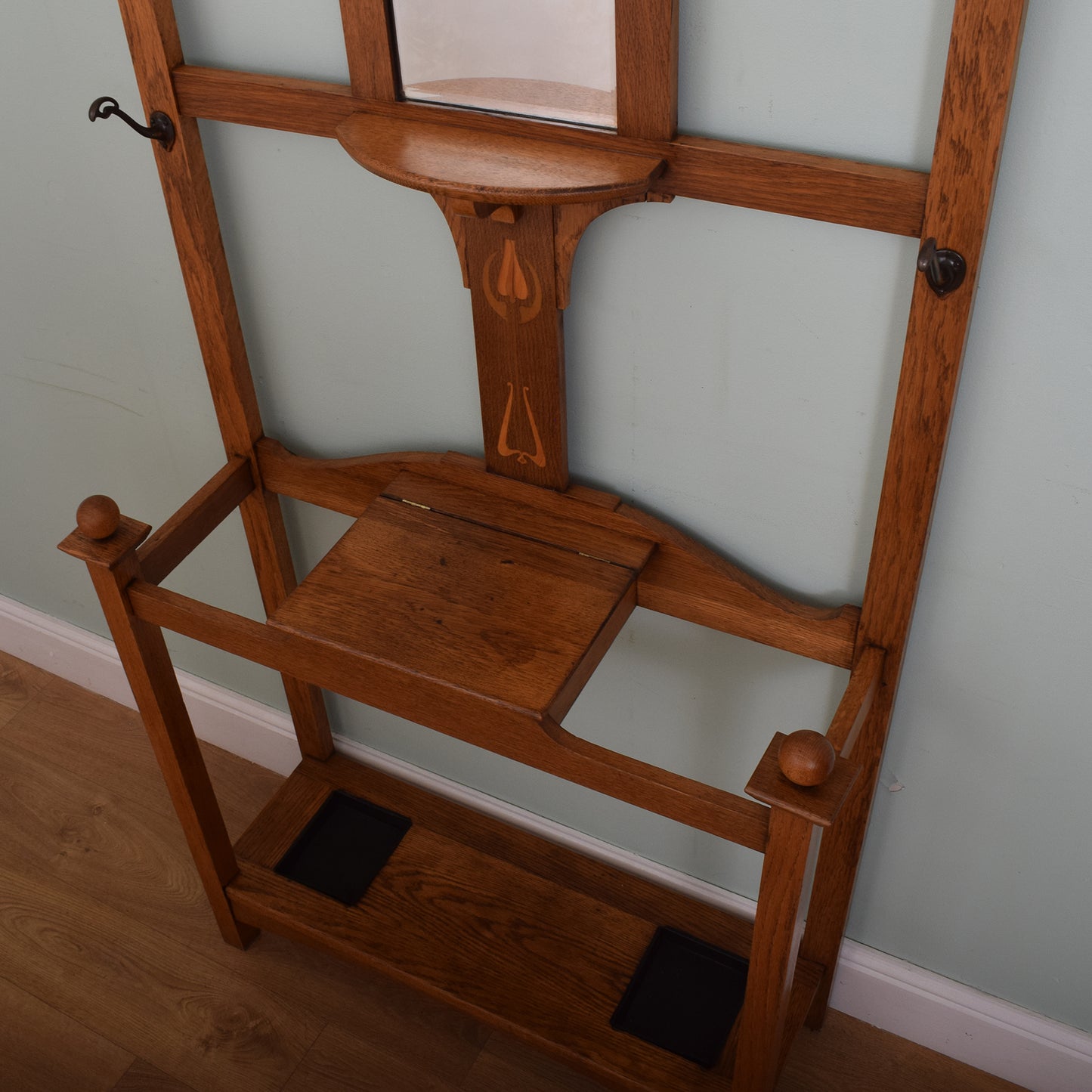 Restored Oak Hall Stand