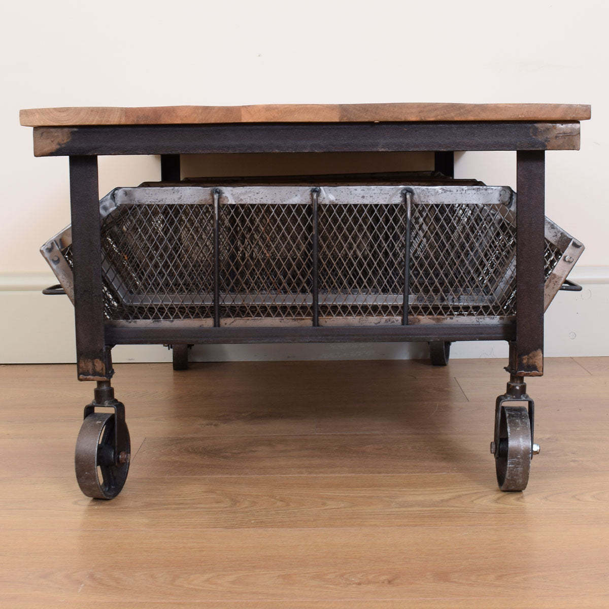 Mango Wood & Metal Industrial Style Coffee Table