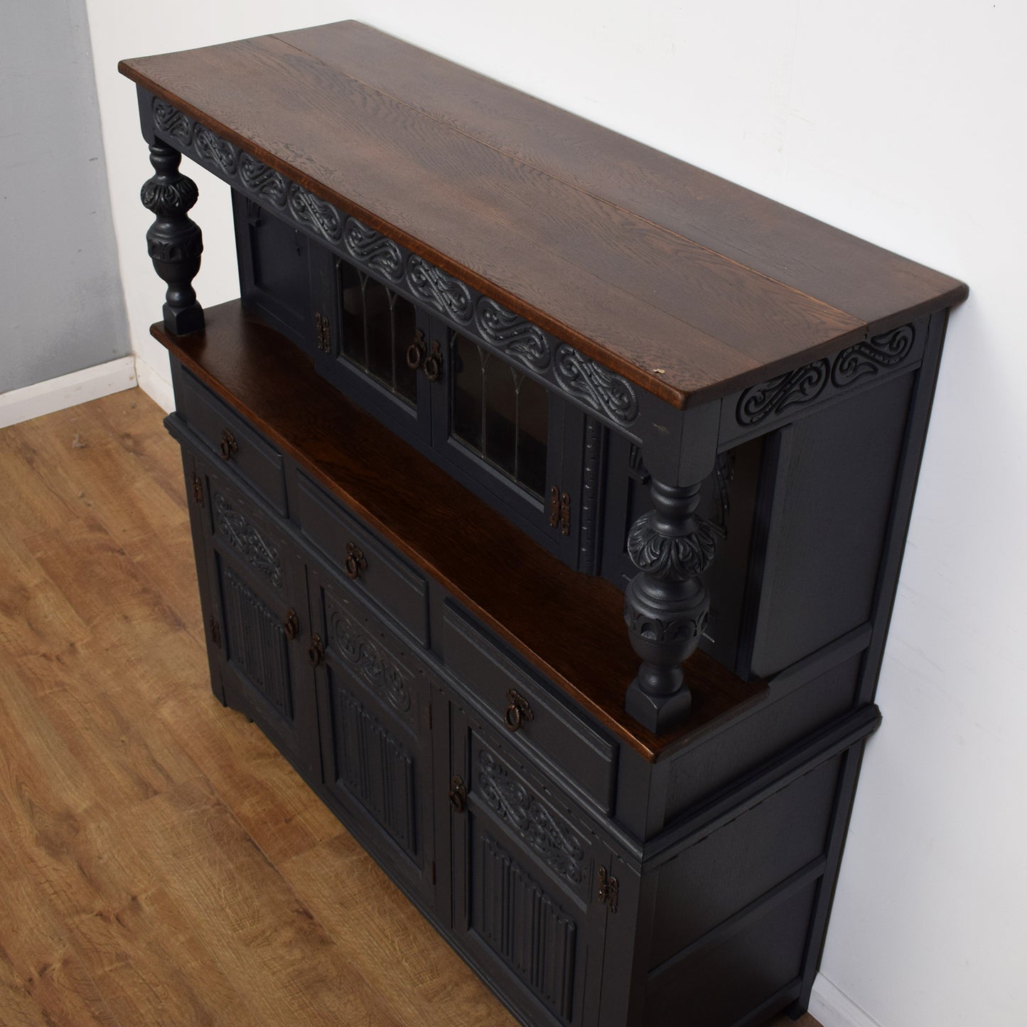 Painted Old Charm Court Cabinet