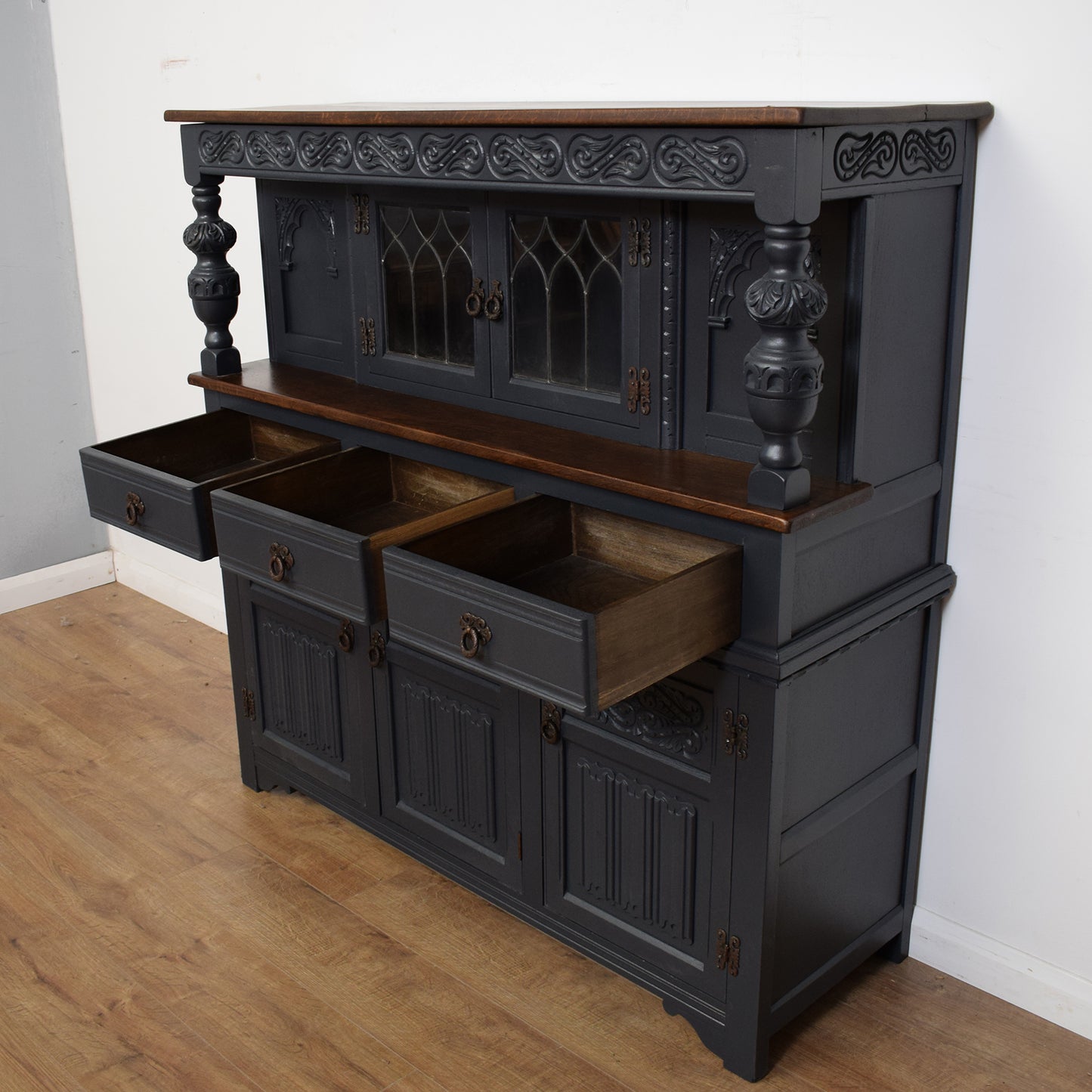 Painted Old Charm Court Cabinet