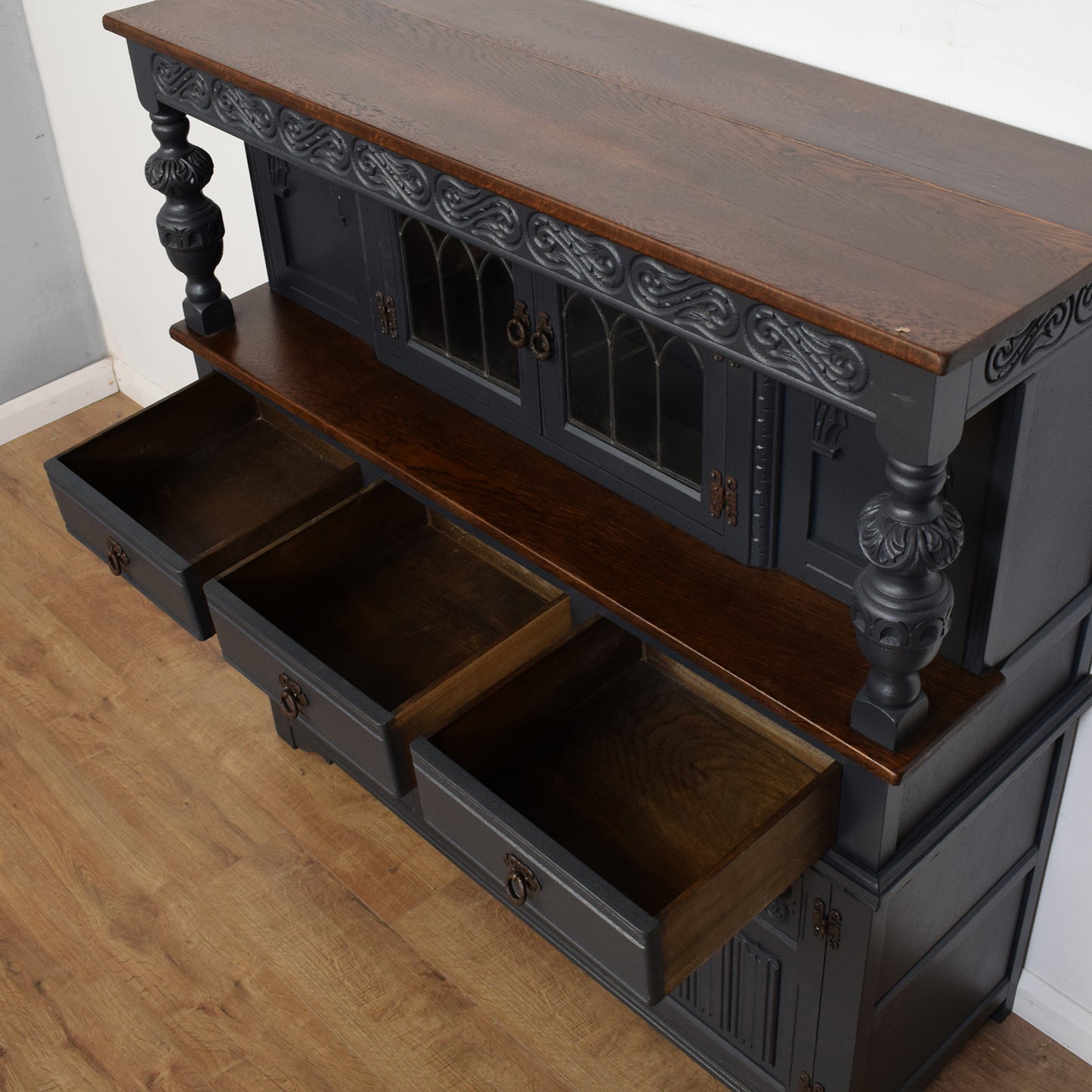 Painted Old Charm Court Cabinet
