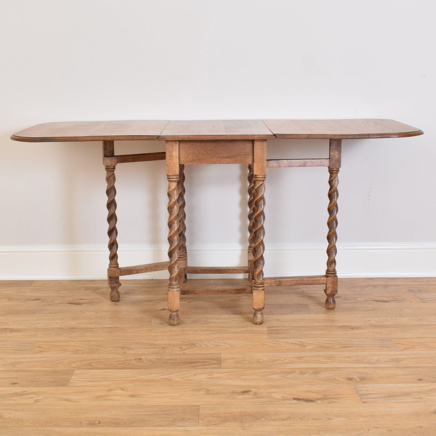 Restored Oak Drop-Leaf Table