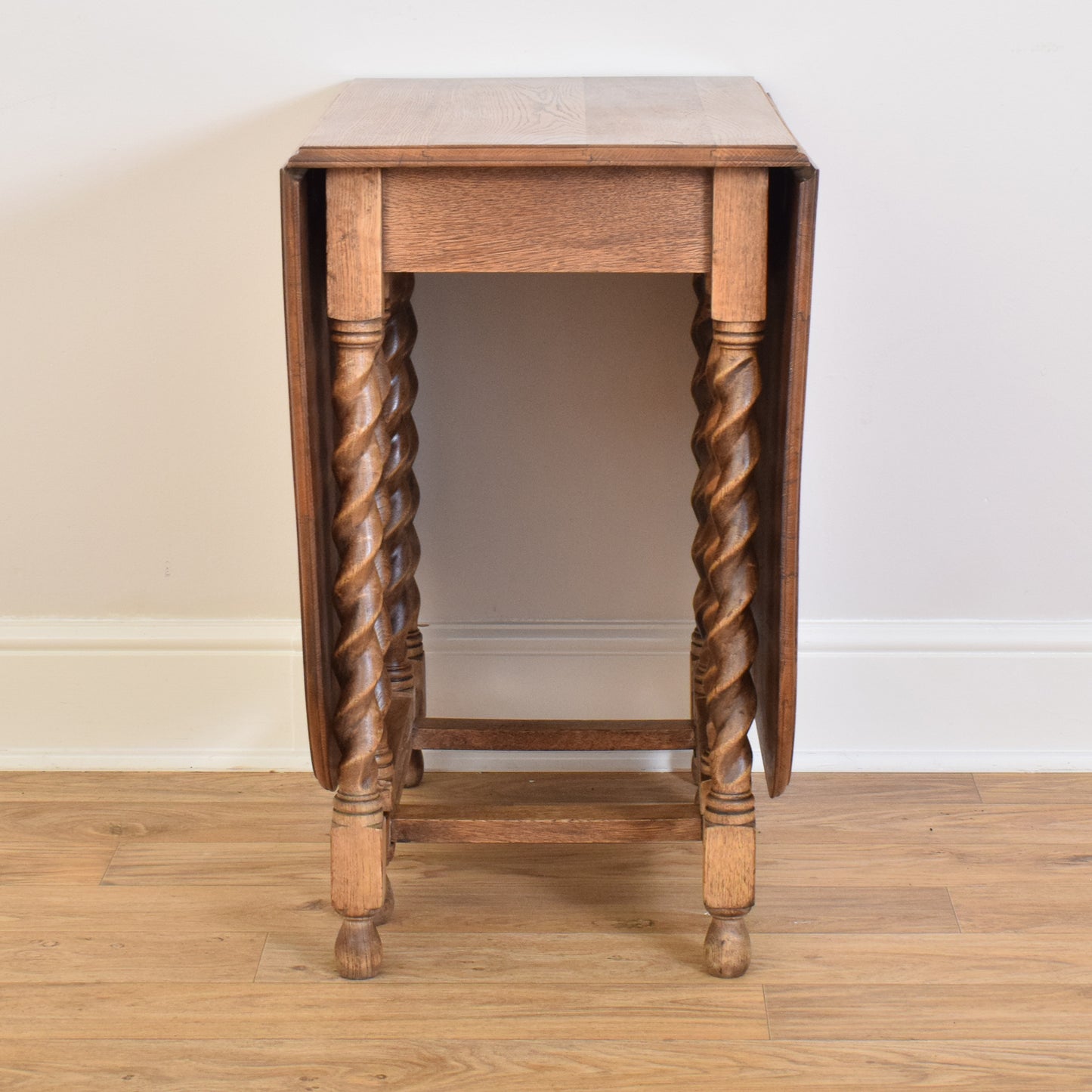 Restored Oak Drop-Leaf Table