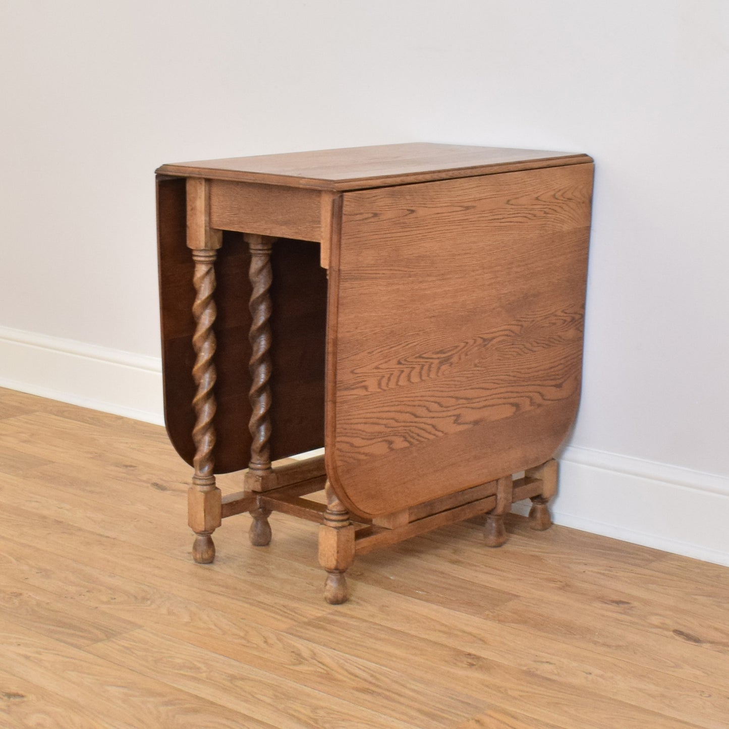 Restored Oak Drop-Leaf Table