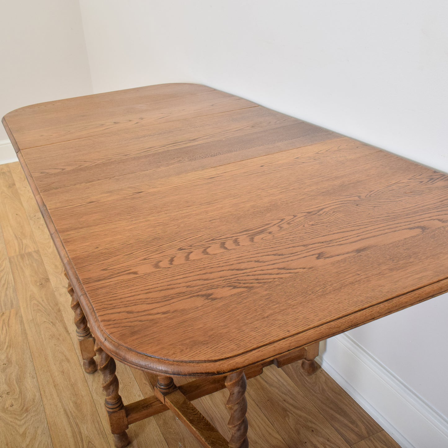 Restored Oak Drop-Leaf Table