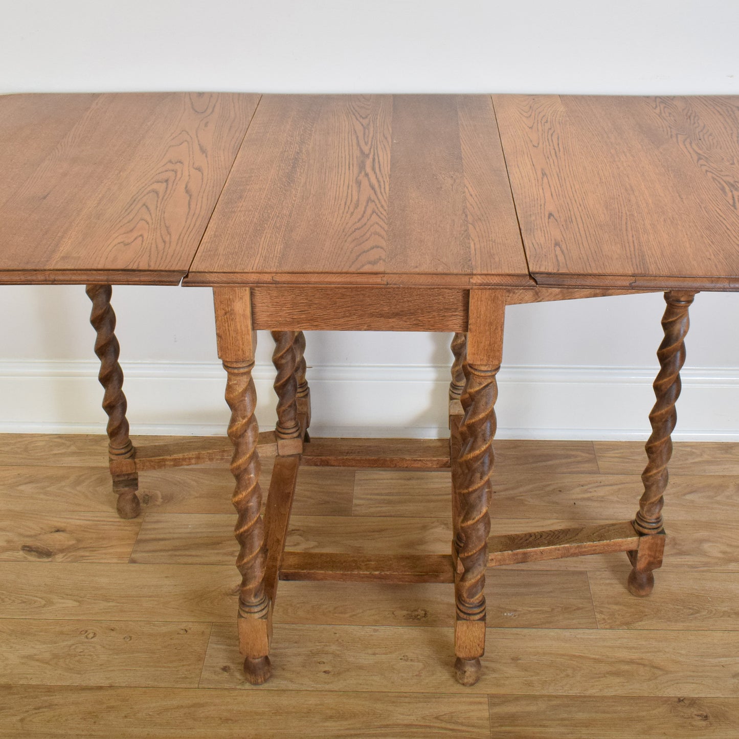 Restored Oak Drop-Leaf Table