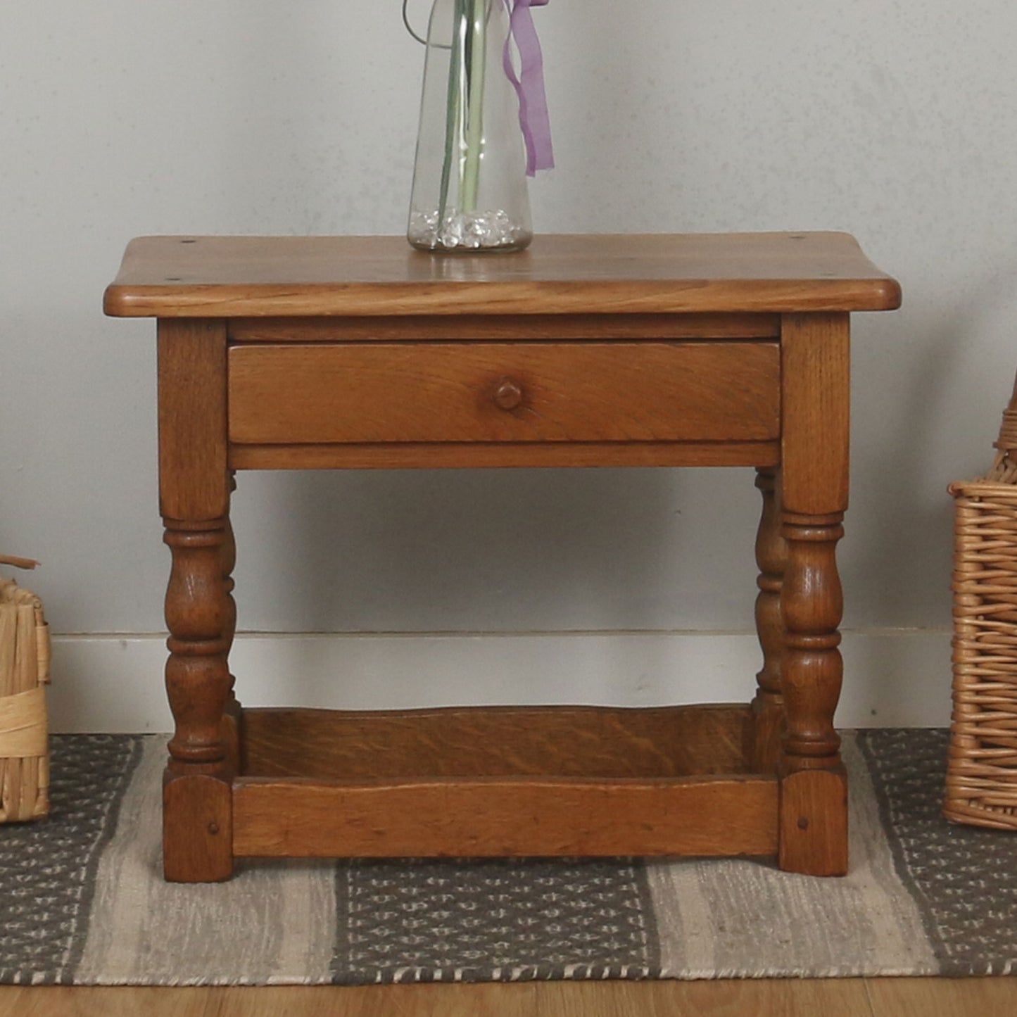 Restored Oak Side Table