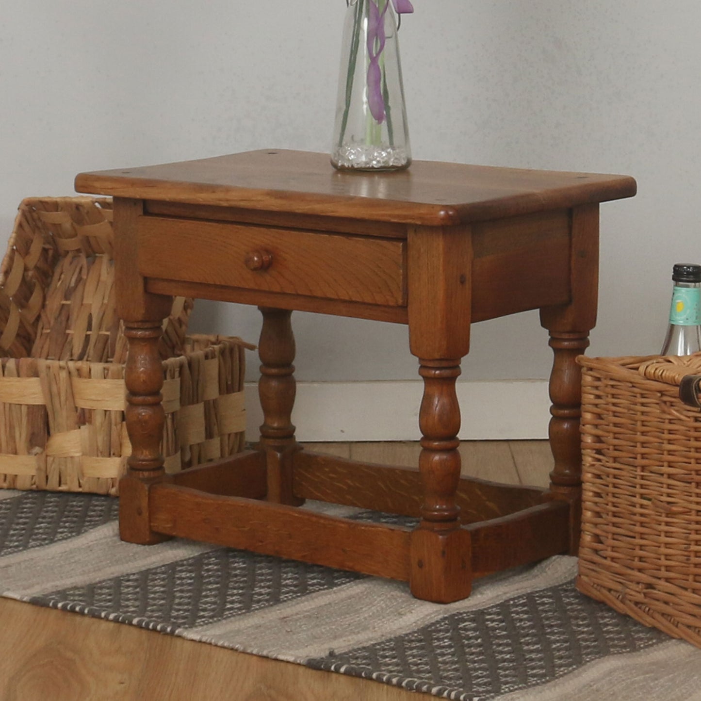 Restored Oak Side Table