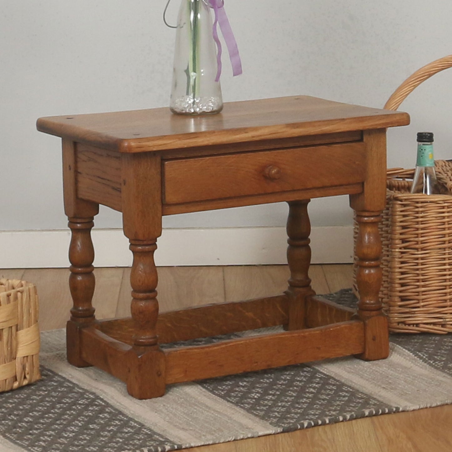 Restored Oak Side Table