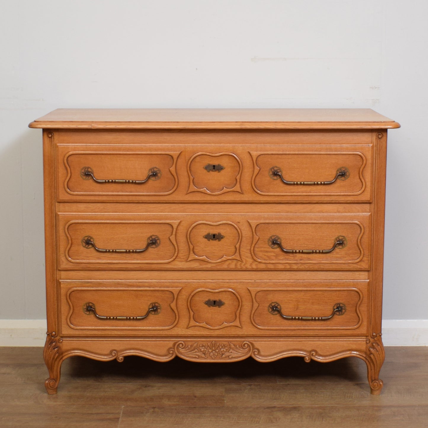 Restored Oak French Chest Of Drawers