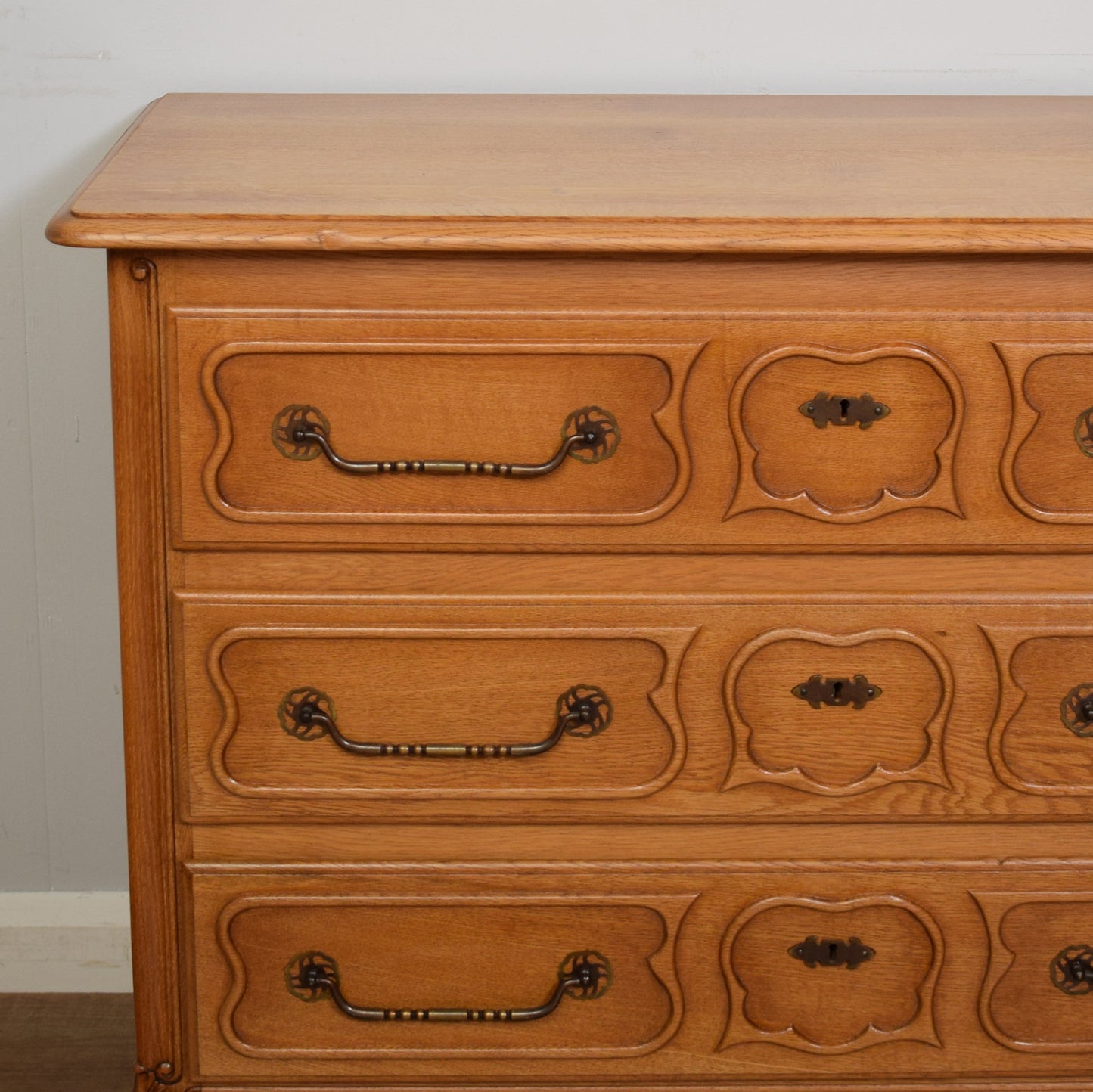 Restored Oak French Chest Of Drawers