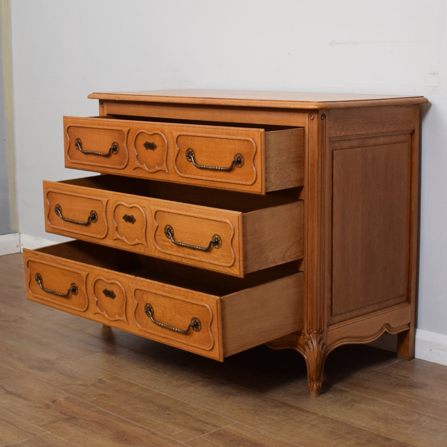 Restored Oak French Chest Of Drawers
