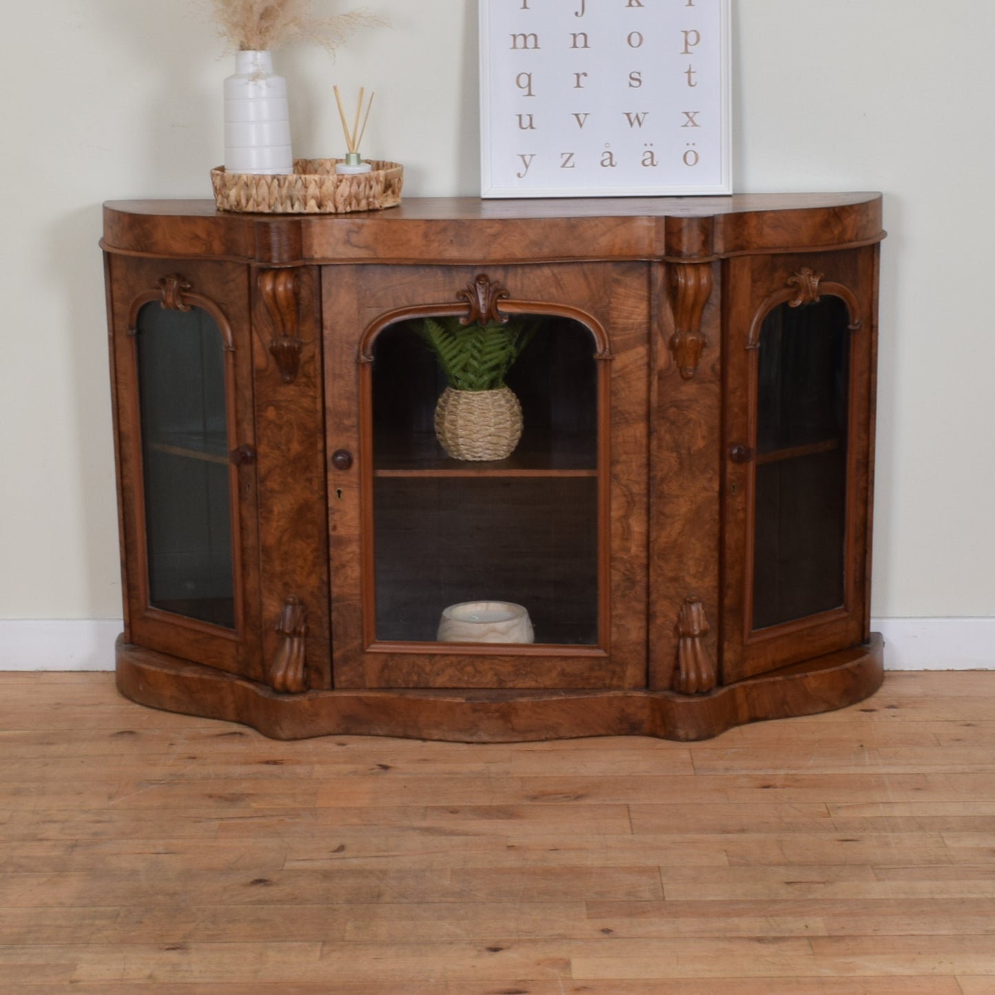 Walnut Glazed Bookcase