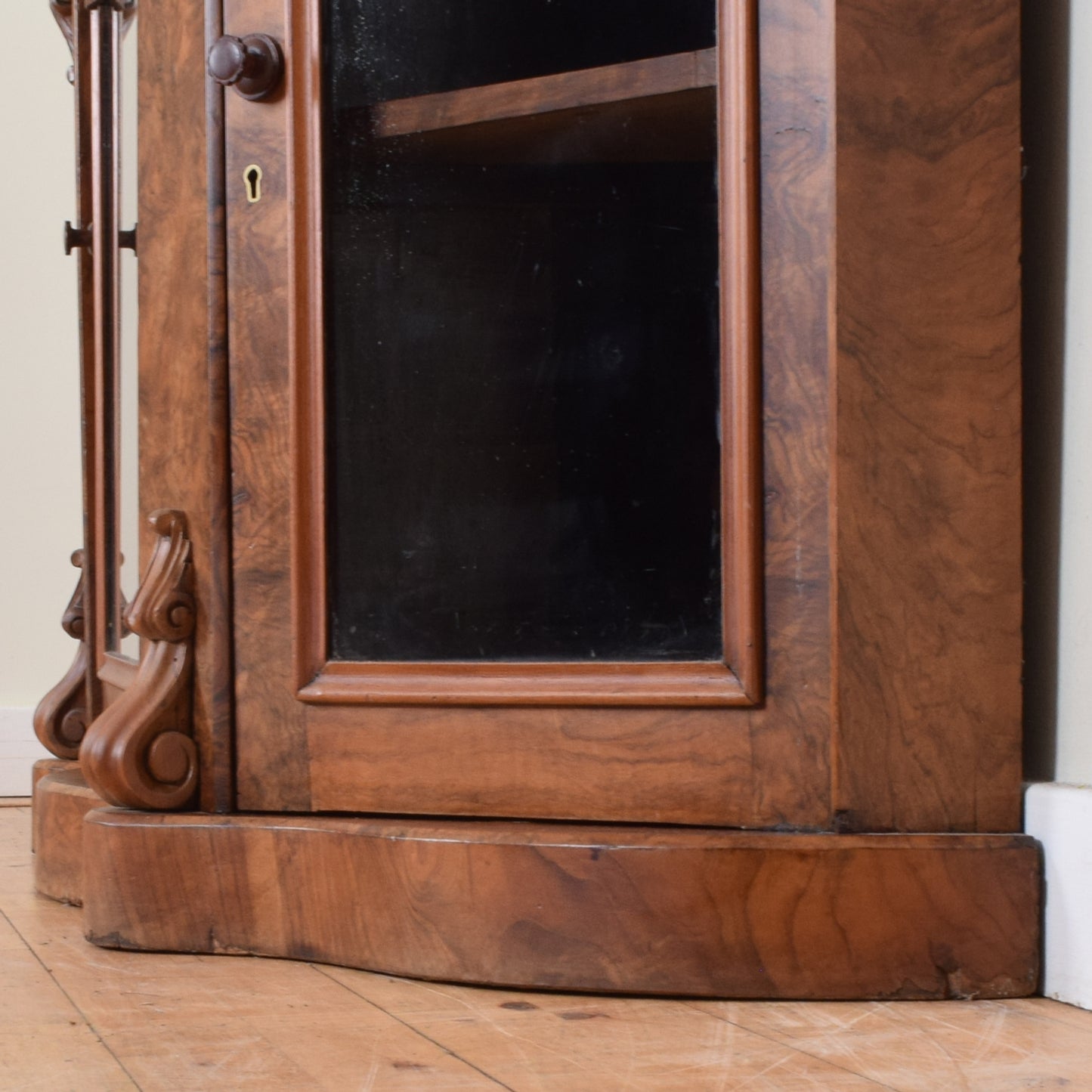 Walnut Glazed Bookcase