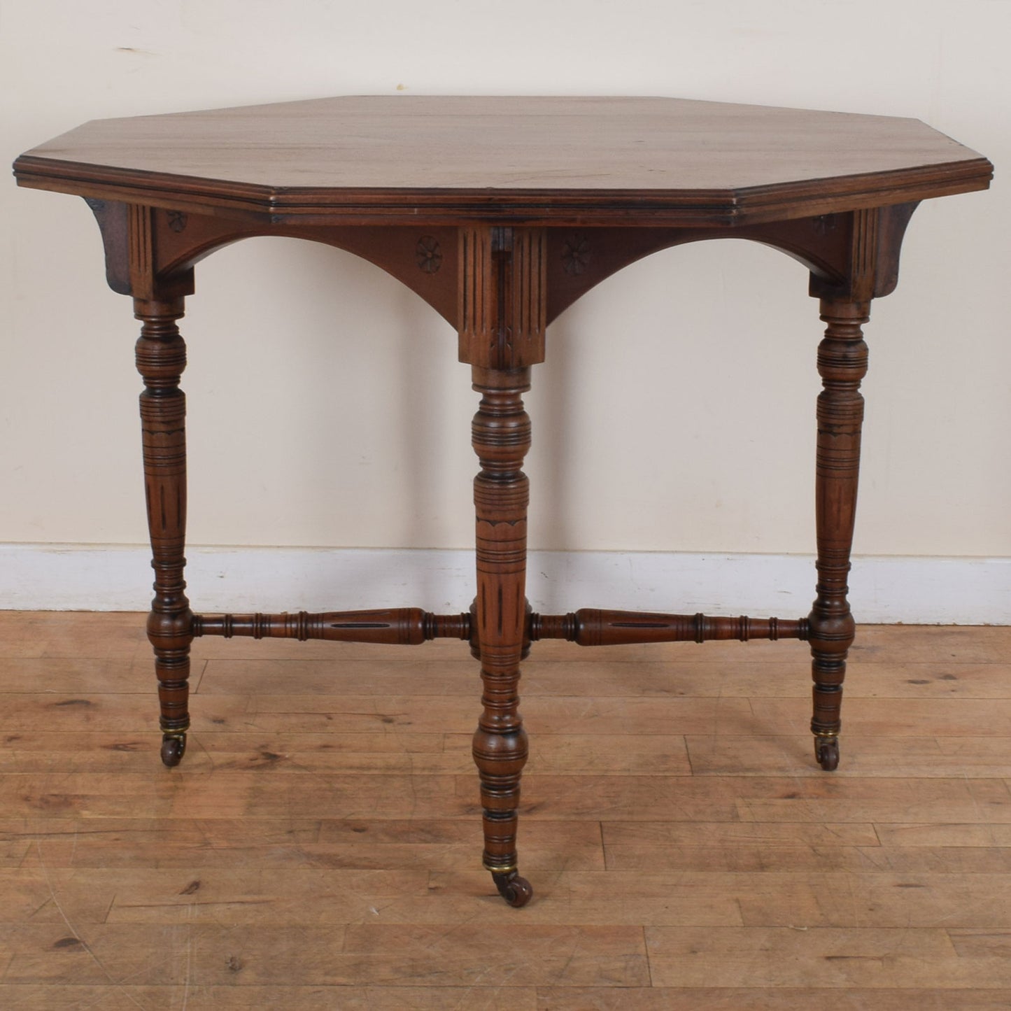 Carved Mahogany Table and Four