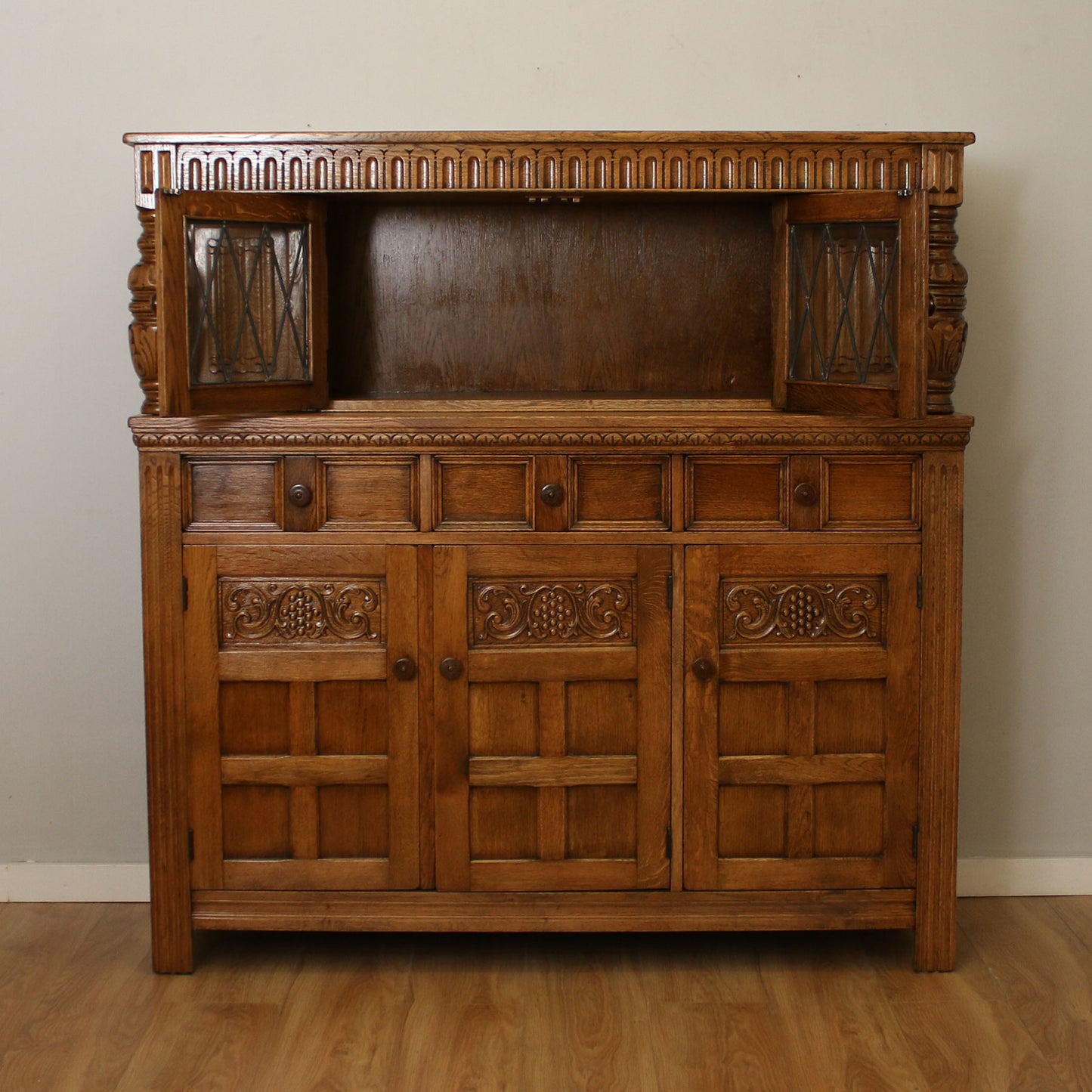 Restored Oak Court Cupboard