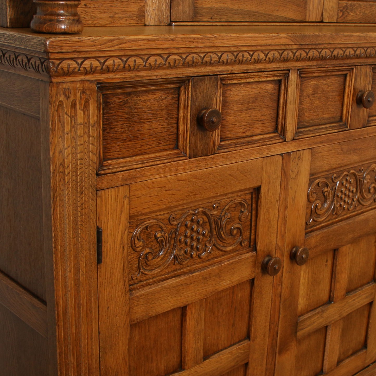 Restored Oak Court Cupboard
