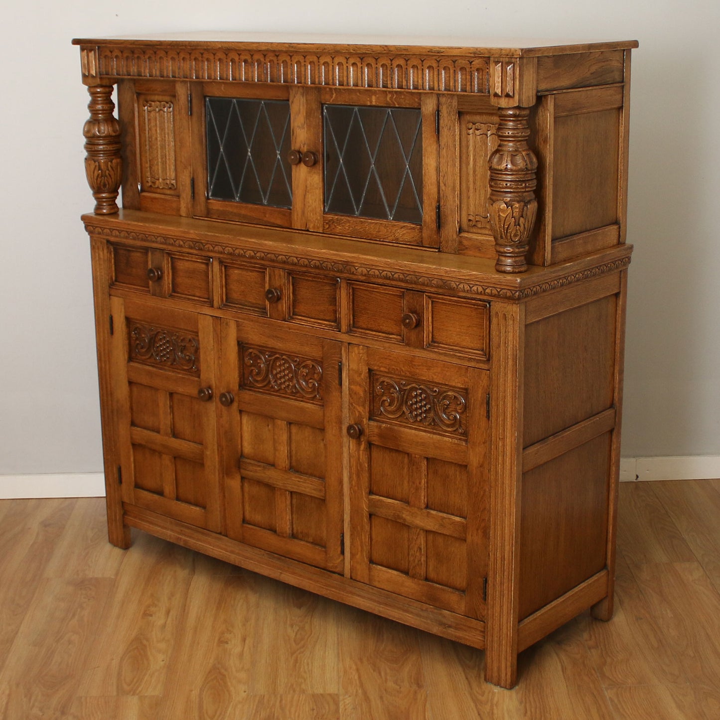 Restored Oak Court Cupboard