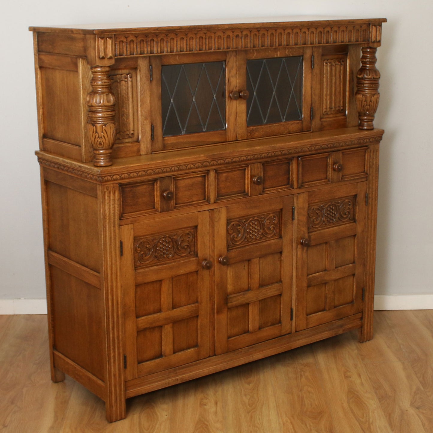 Restored Oak Court Cupboard