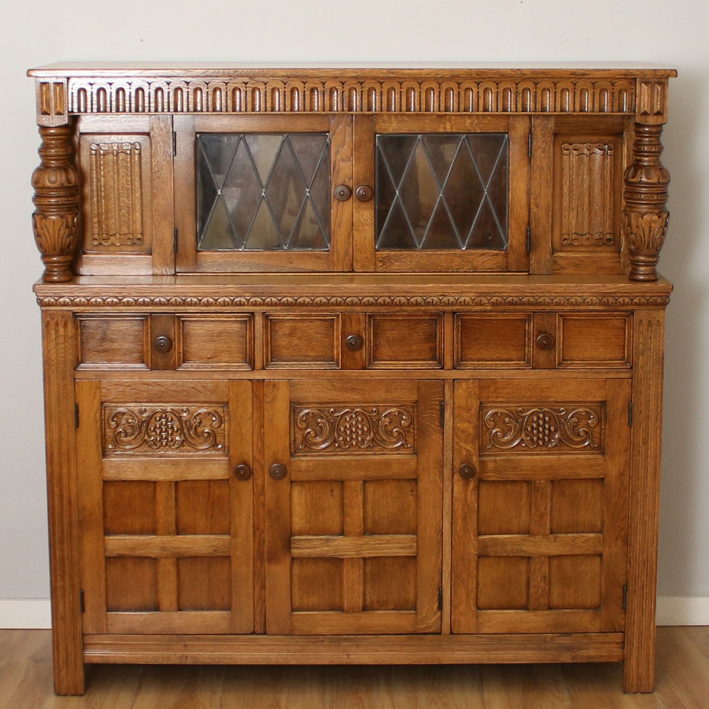 Restored Oak Court Cupboard