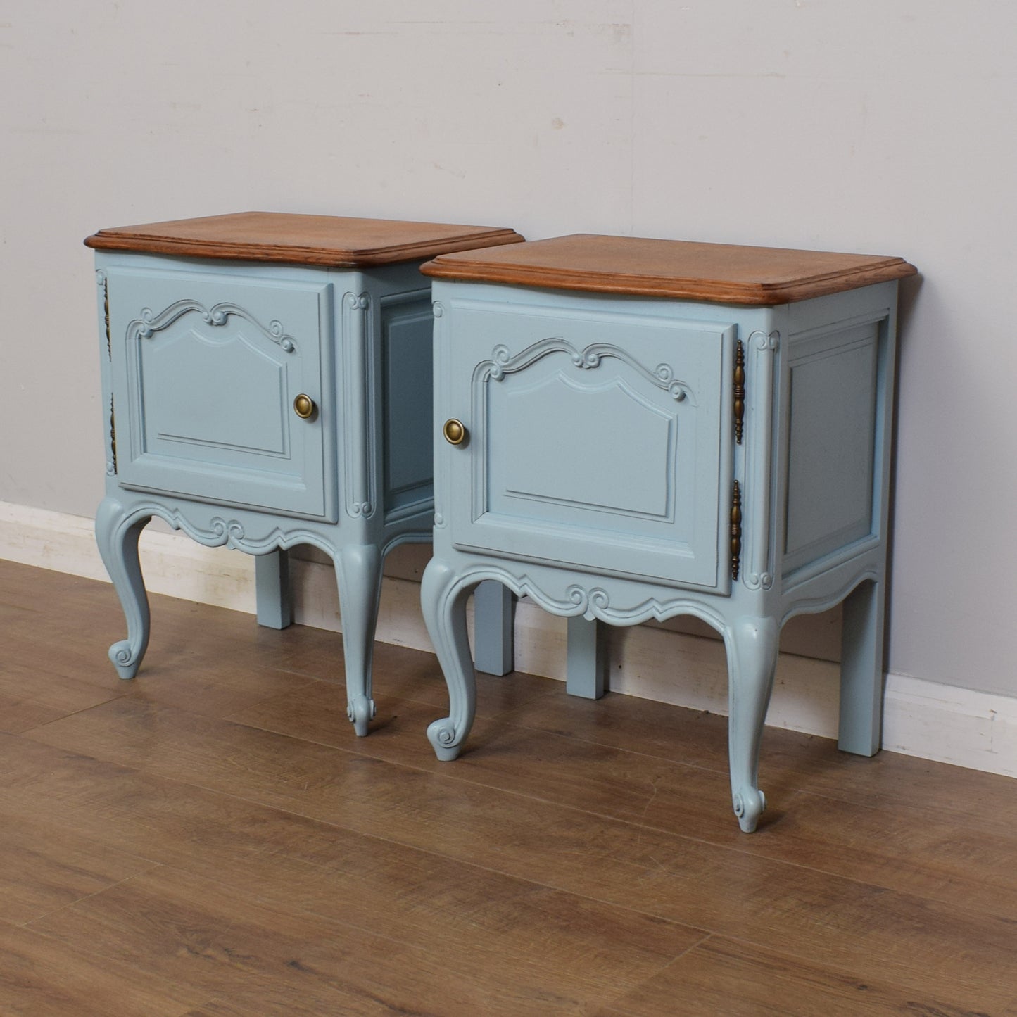 Painted French Bedside Cabinets