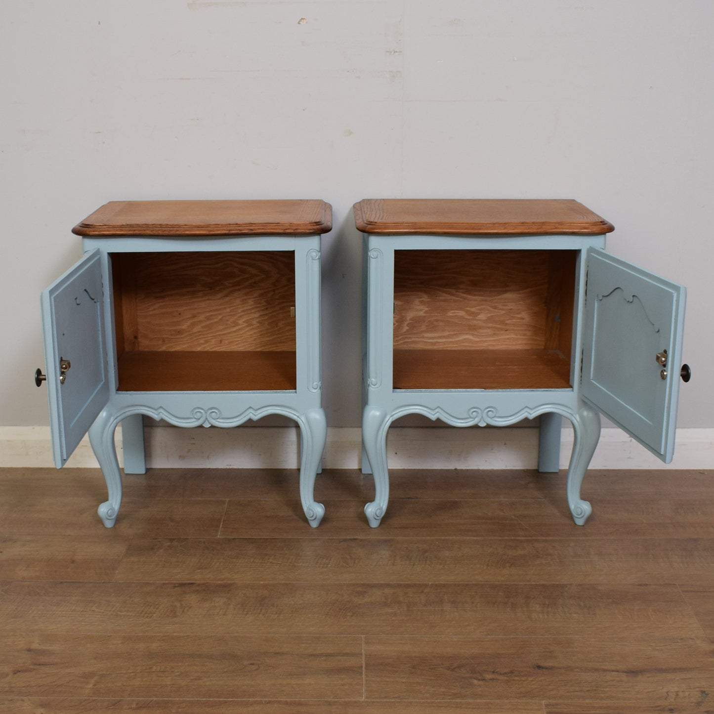 Painted French Bedside Cabinets