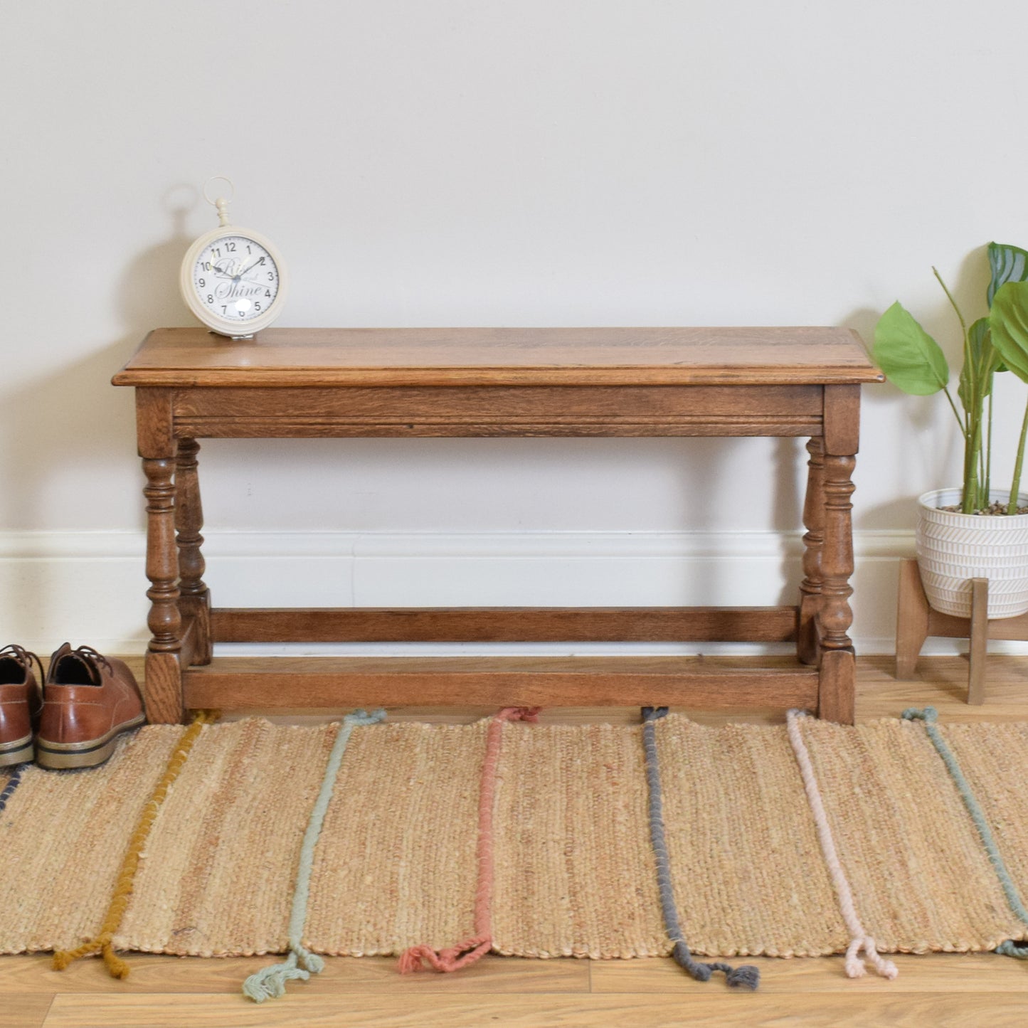 Restored Oak Bench/Coffee Table