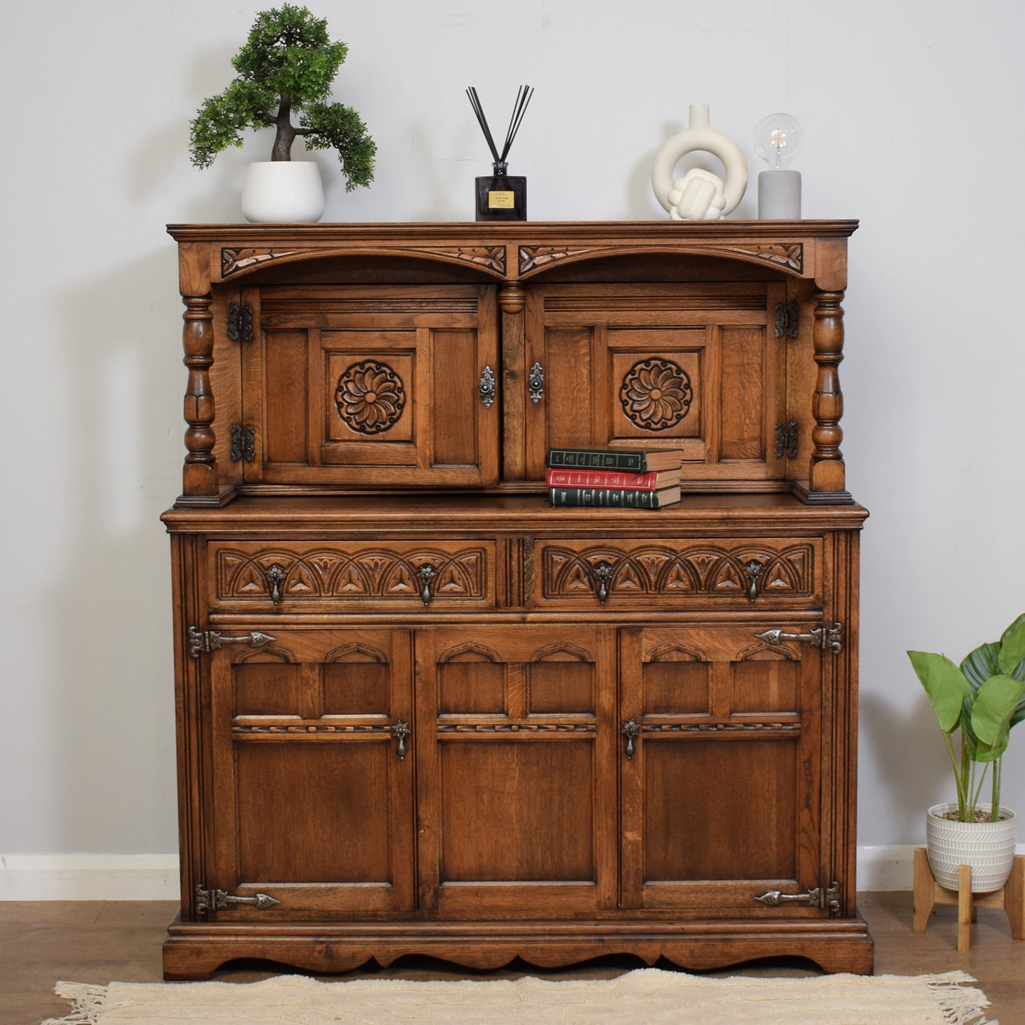 Restored Oak Court Cabinet