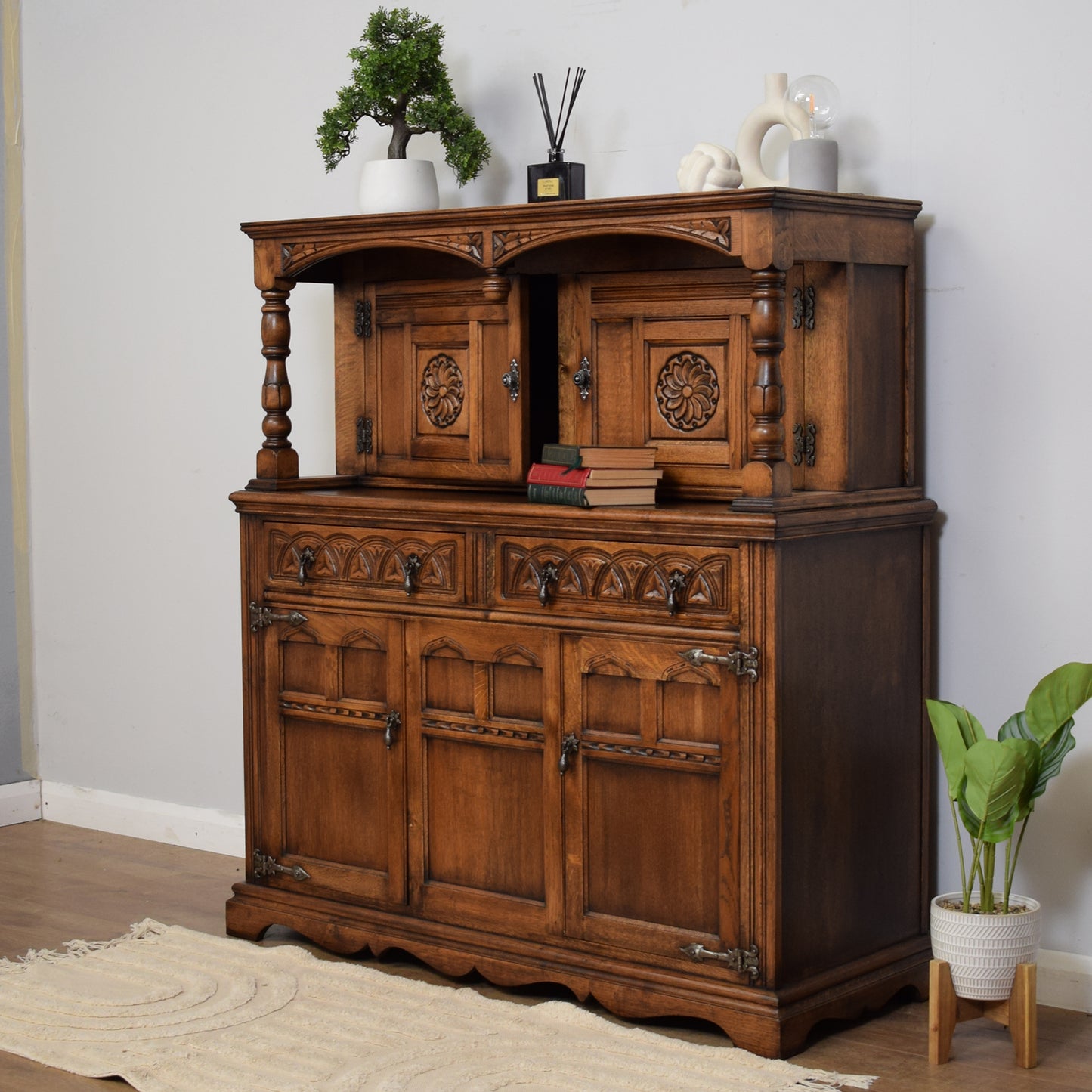 Restored Oak Court Cabinet