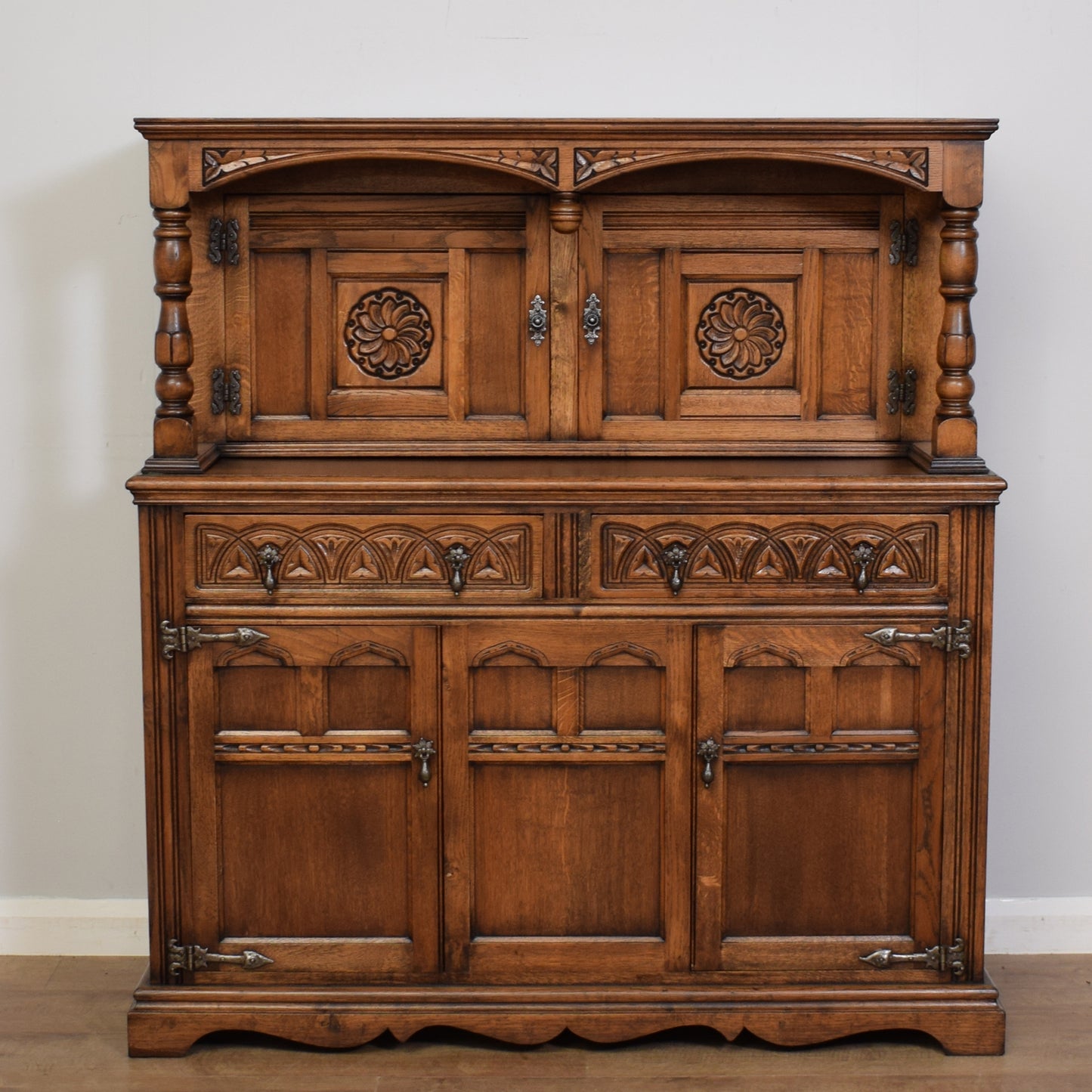 Restored Oak Court Cabinet