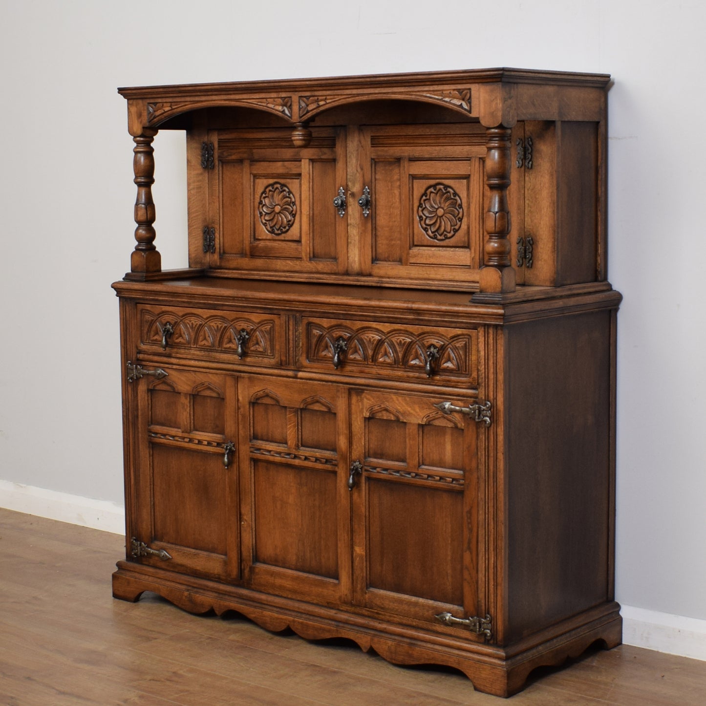 Restored Oak Court Cabinet