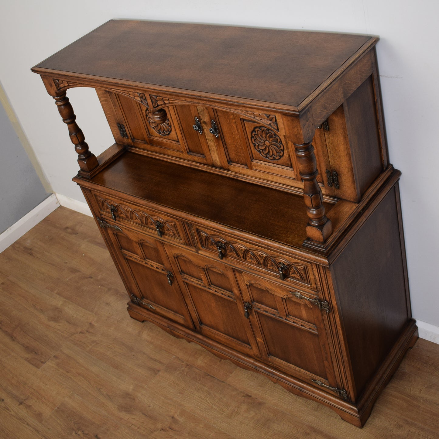 Restored Oak Court Cabinet