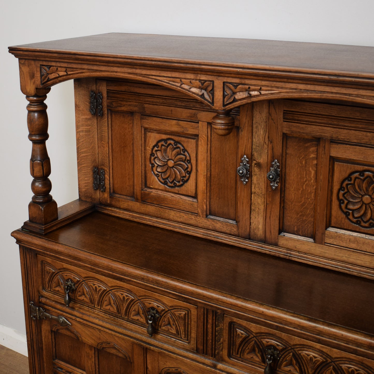 Restored Oak Court Cabinet