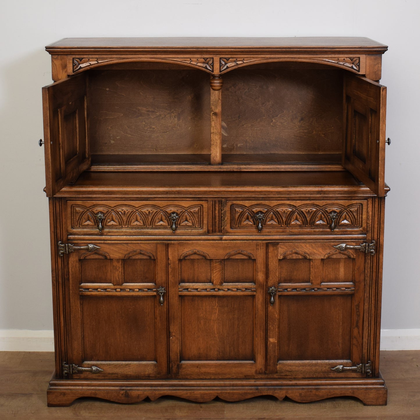 Restored Oak Court Cabinet