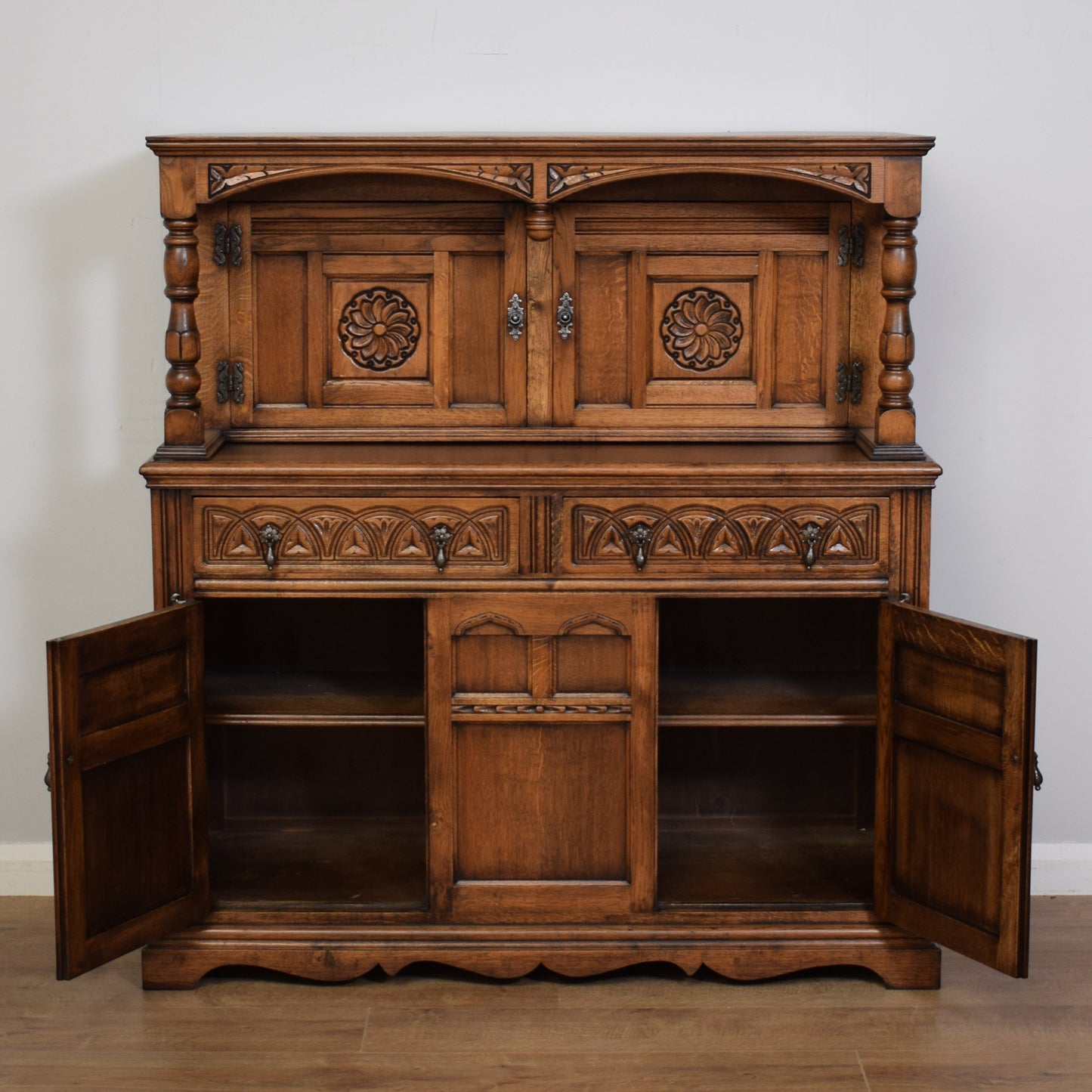 Restored Oak Court Cabinet