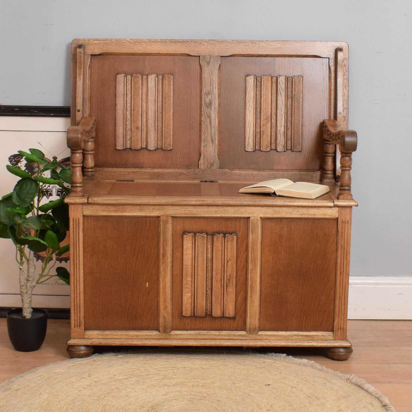 Traditional Oak Monks Bench