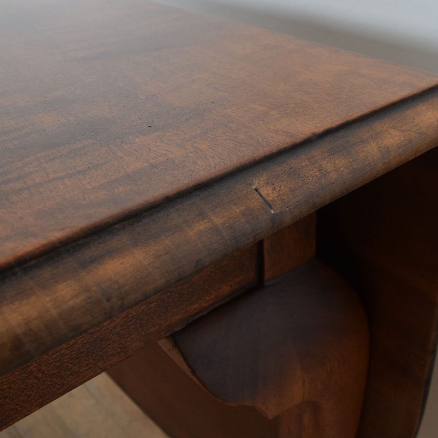 Flame Mahogany Drop Leaf Table and Four Chairs