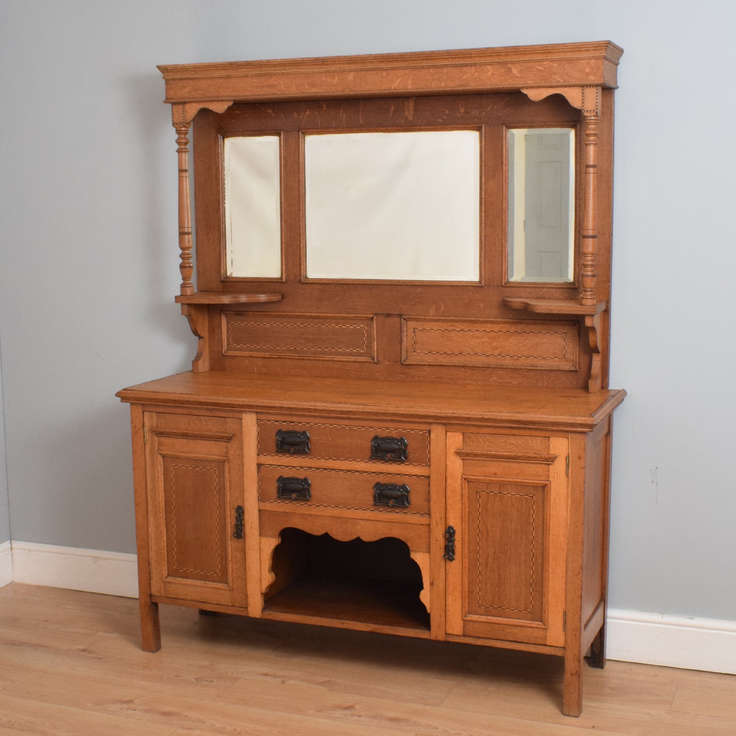 Arts and Crafts Mirrored Sideboard
