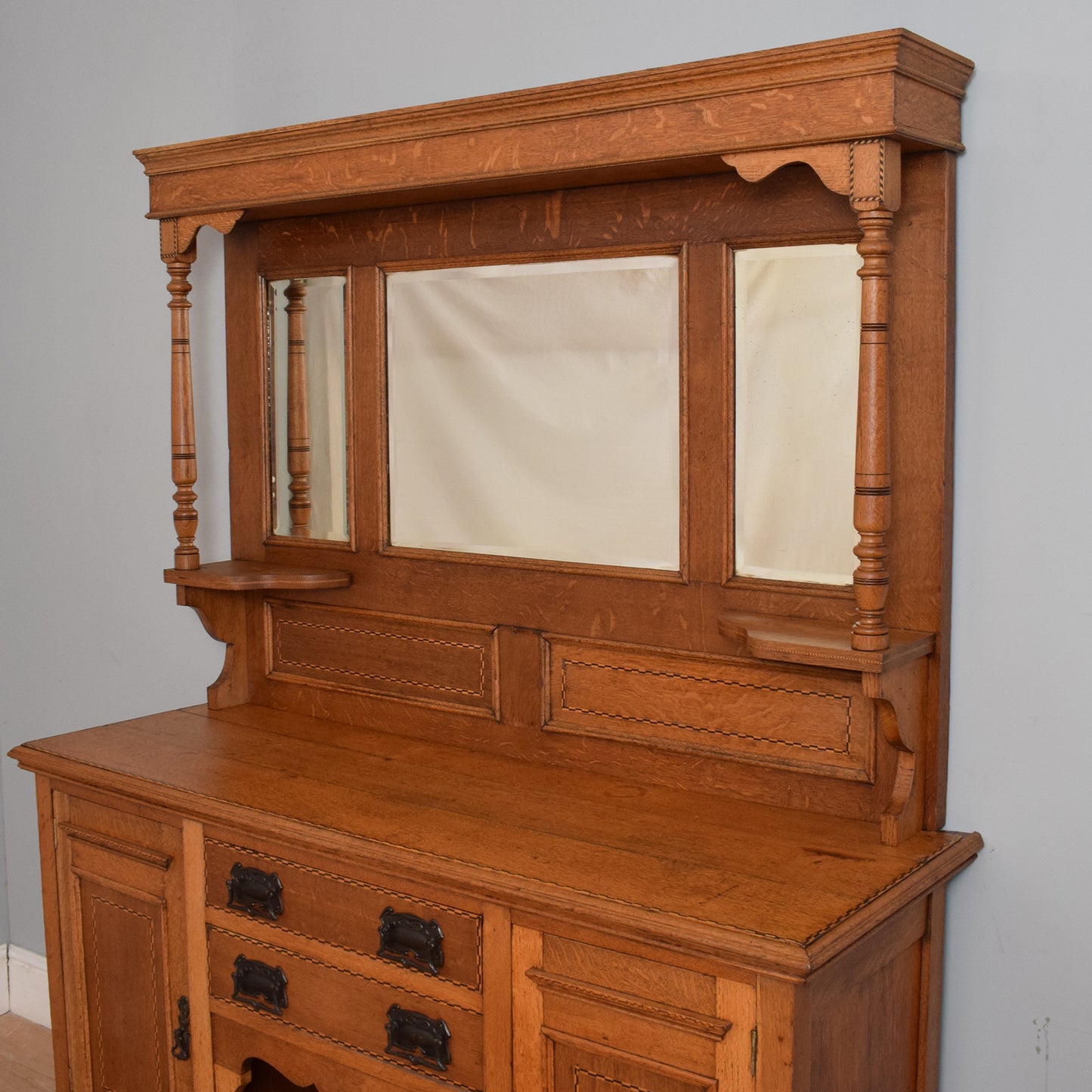 Arts and Crafts Mirrored Sideboard