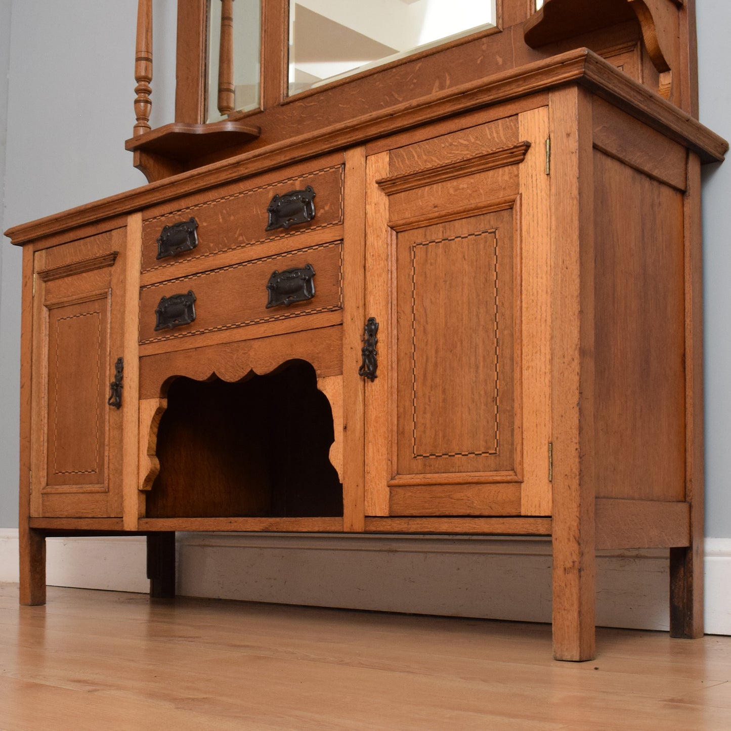 Arts and Crafts Mirrored Sideboard