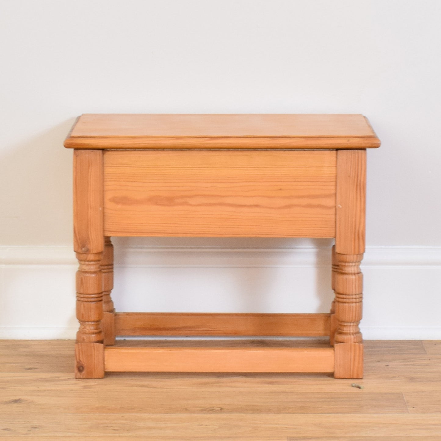 Restored Carved Pine Sewing Box