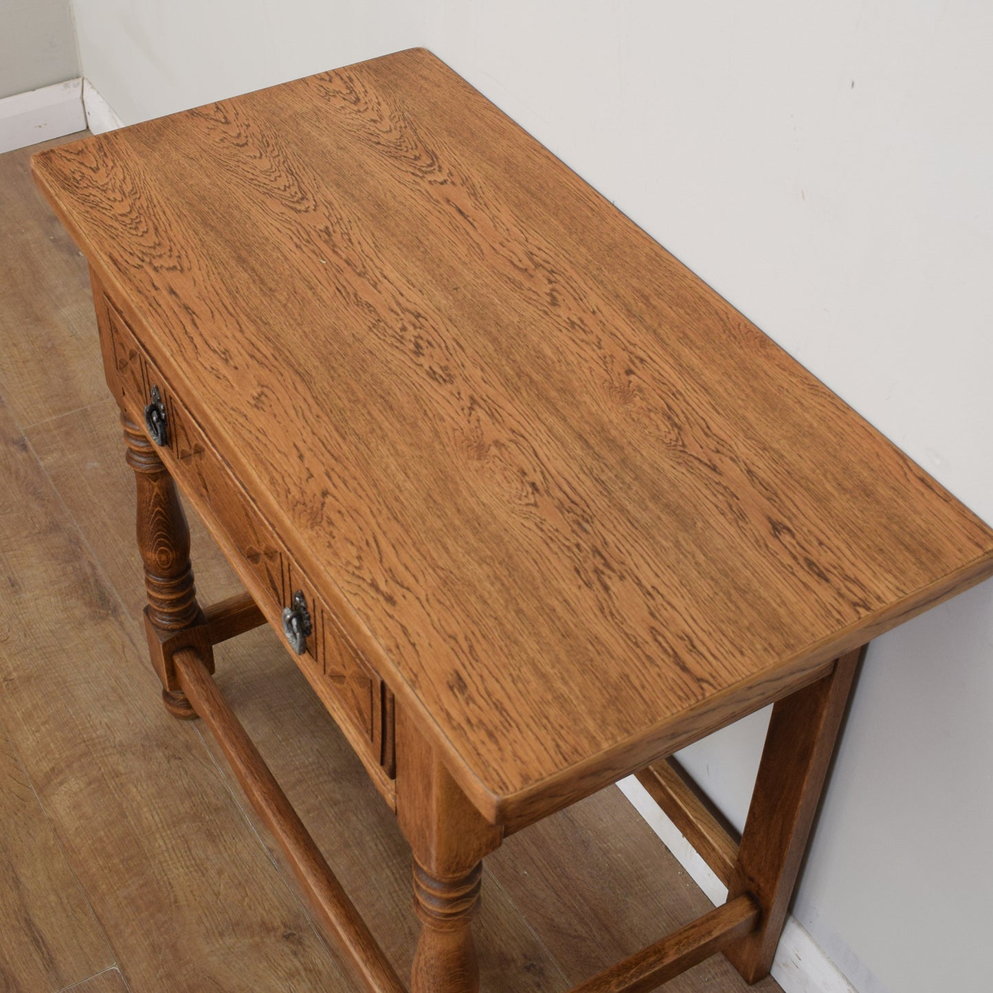 Restored Oak Console Table