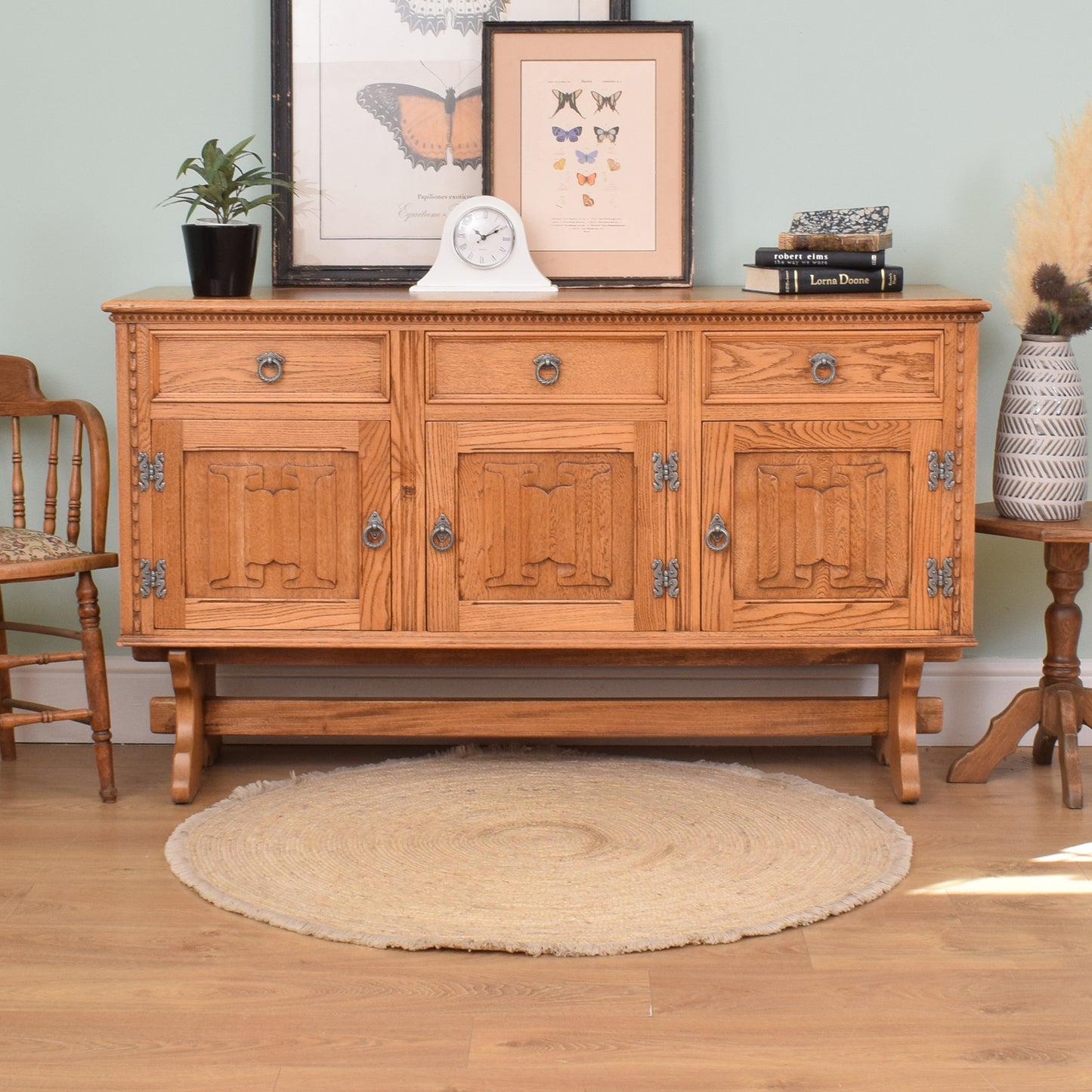 Jaycee Carved Oak Sideboard