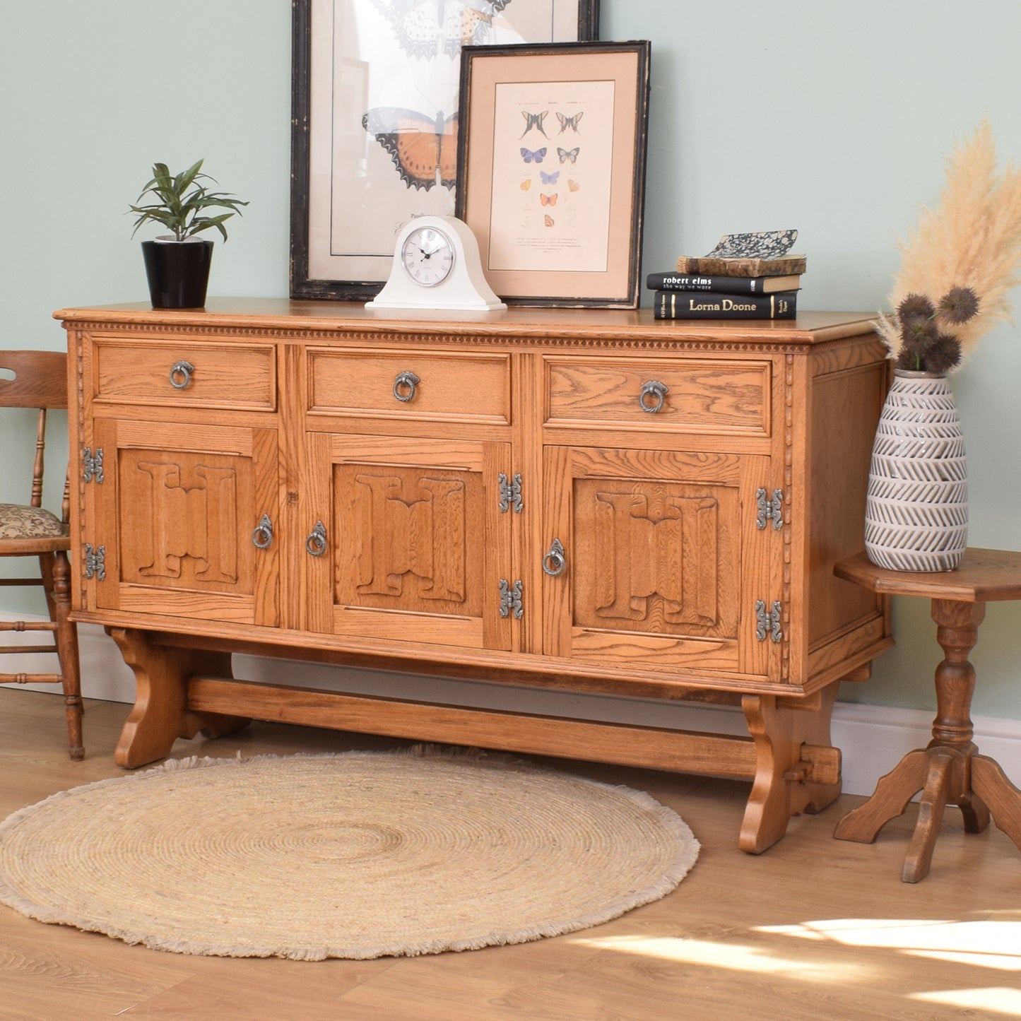 Jaycee Carved Oak Sideboard