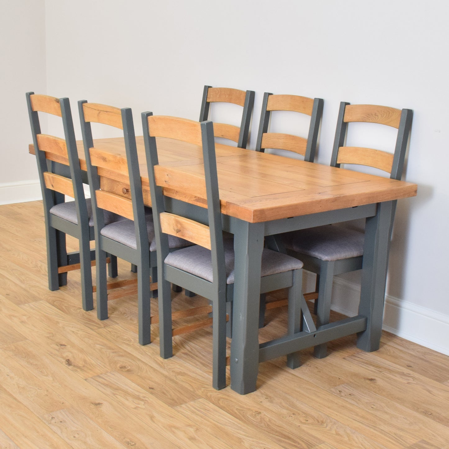 Painted Table and Six Chairs
